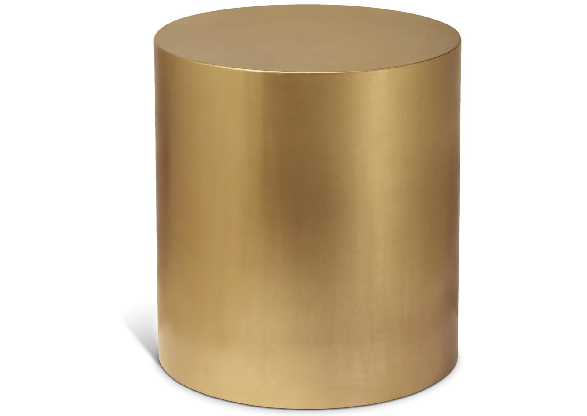 Cylinder Brushed Gold End Table,Meridian Furniture