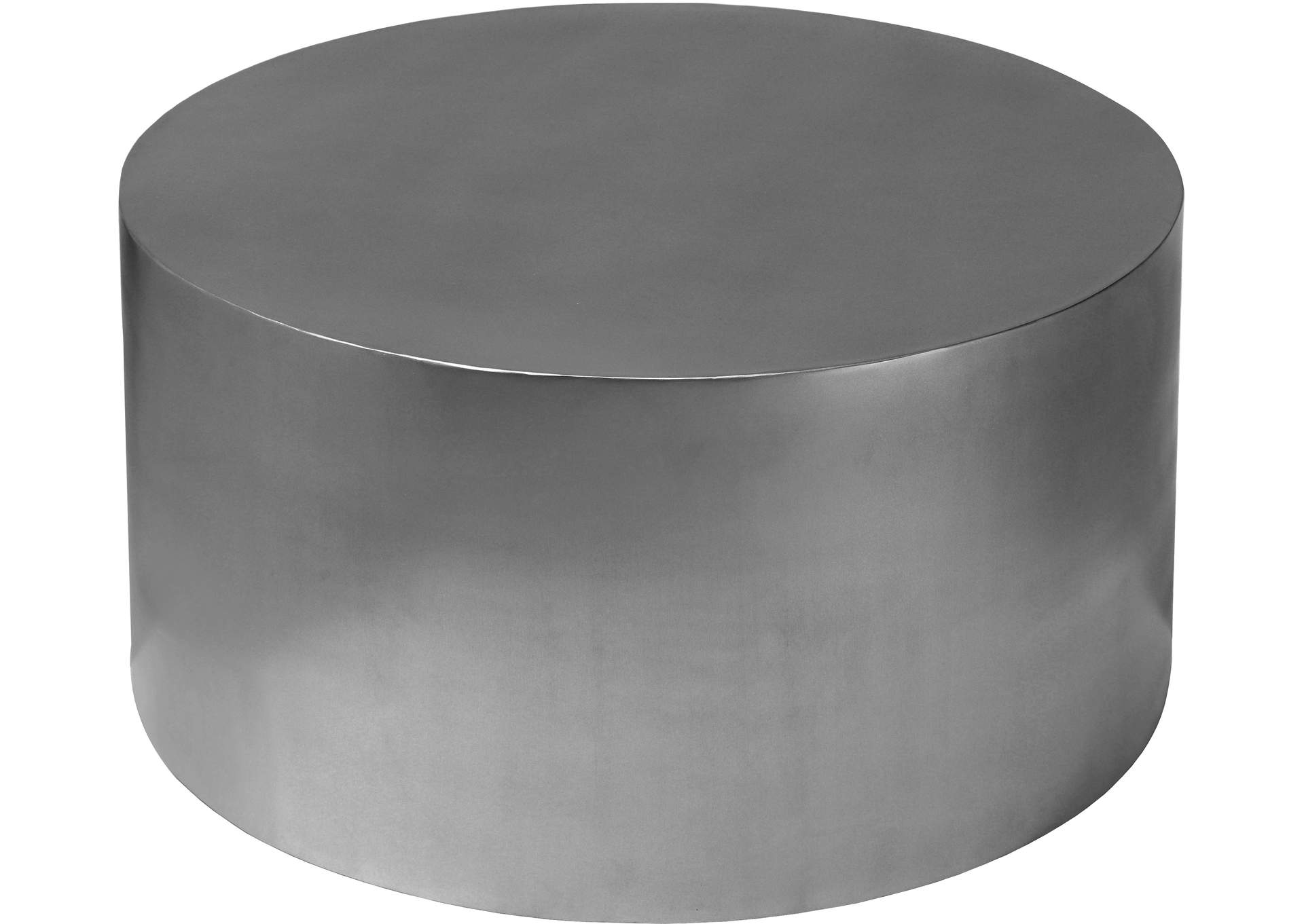 Cylinder Brushed Chrome Coffee Table,Meridian Furniture