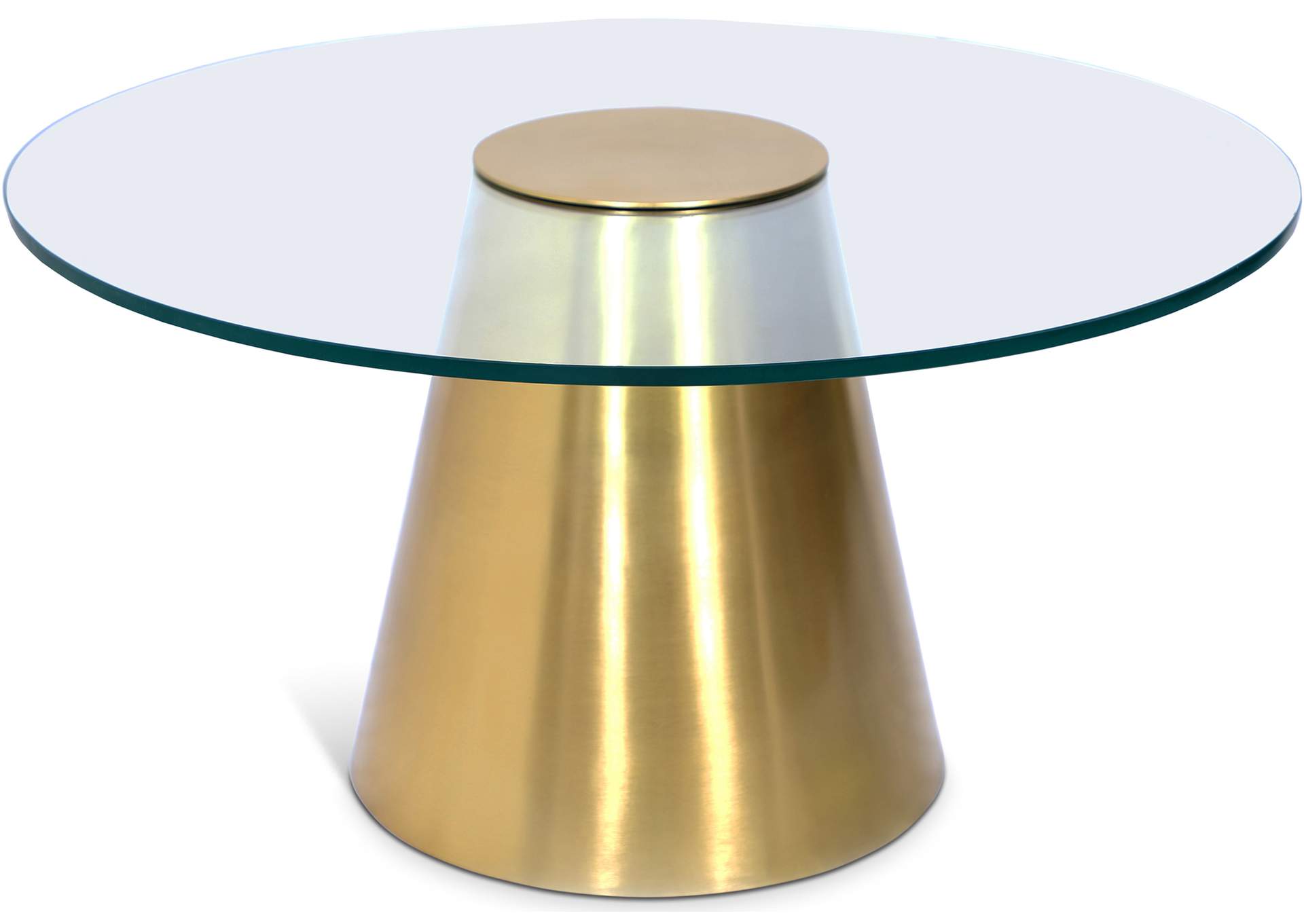 Glassimo Brushed Gold Coffee Table,Meridian Furniture