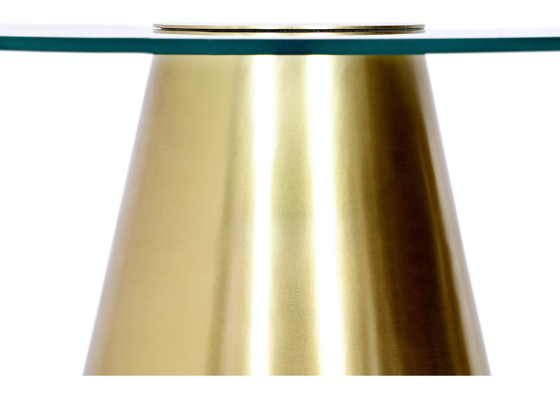 Glassimo Brushed Gold Coffee Table,Meridian Furniture