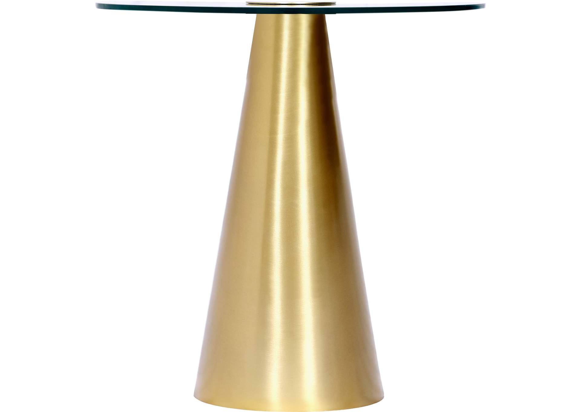 Glassimo Brushed Gold End Table,Meridian Furniture