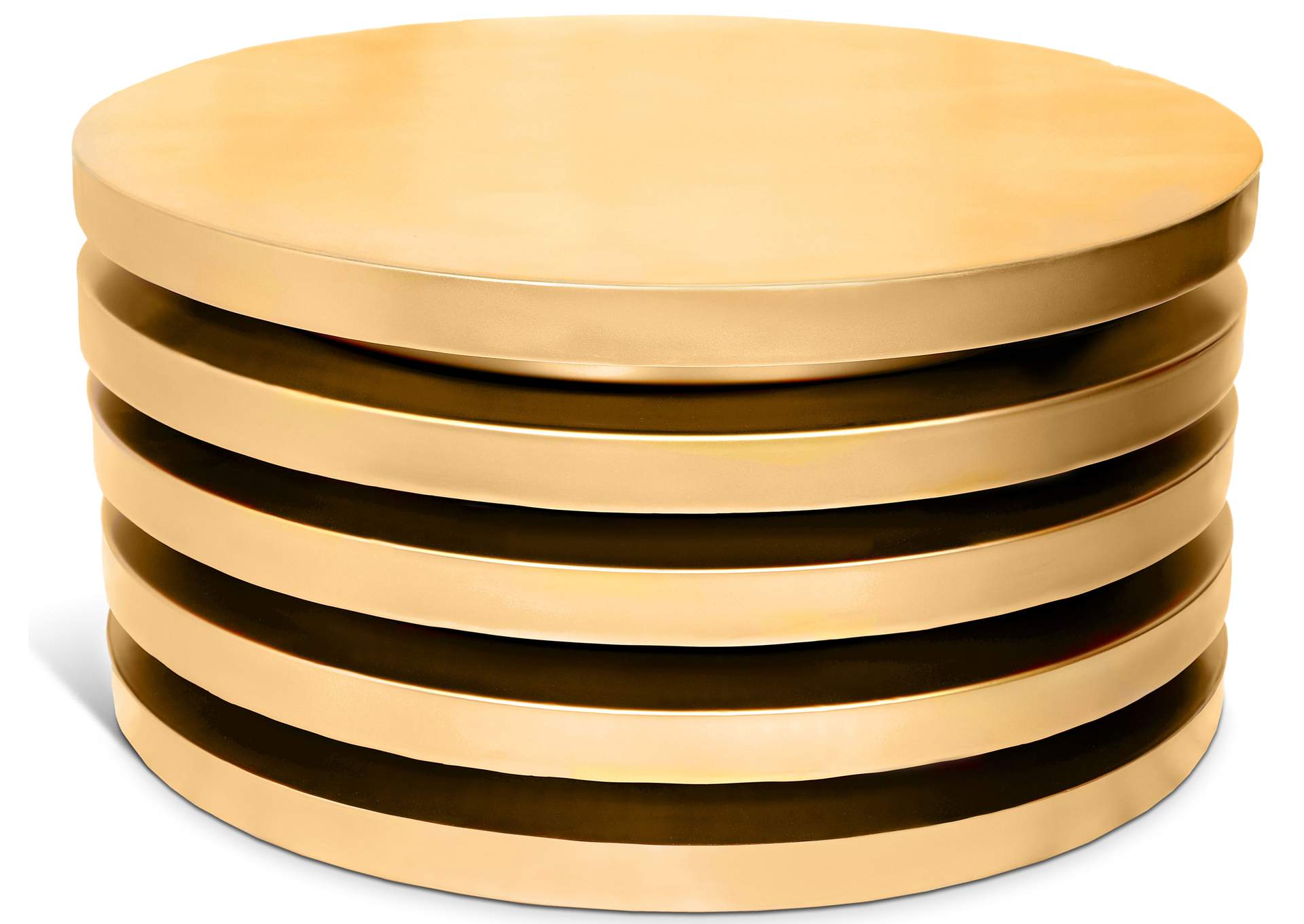 Levels Brushed Gold Coffee Table,Meridian Furniture