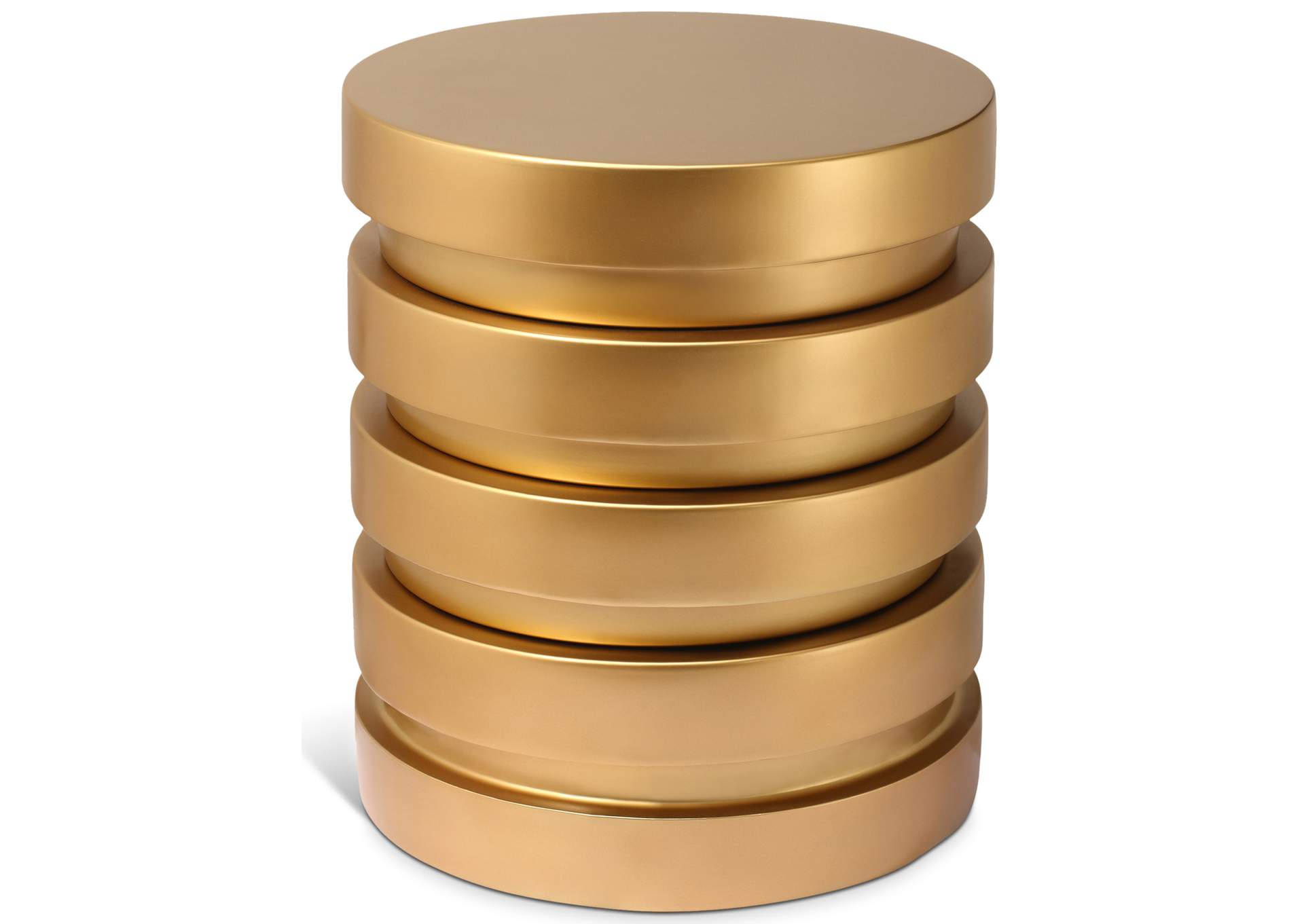 Levels Brushed Gold End Table,Meridian Furniture