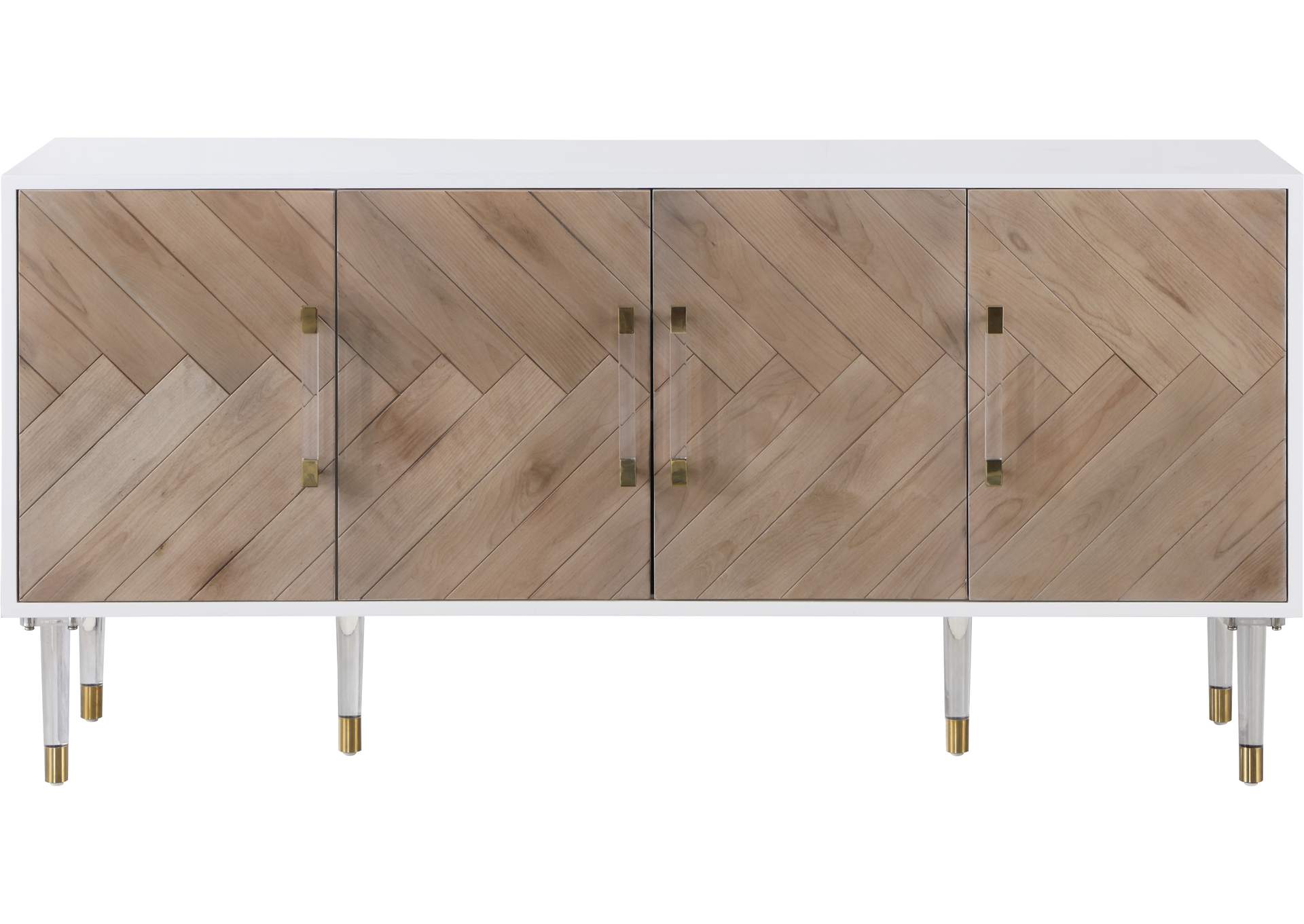 Jive White Lacquer Sideboard - Buffet,Meridian Furniture
