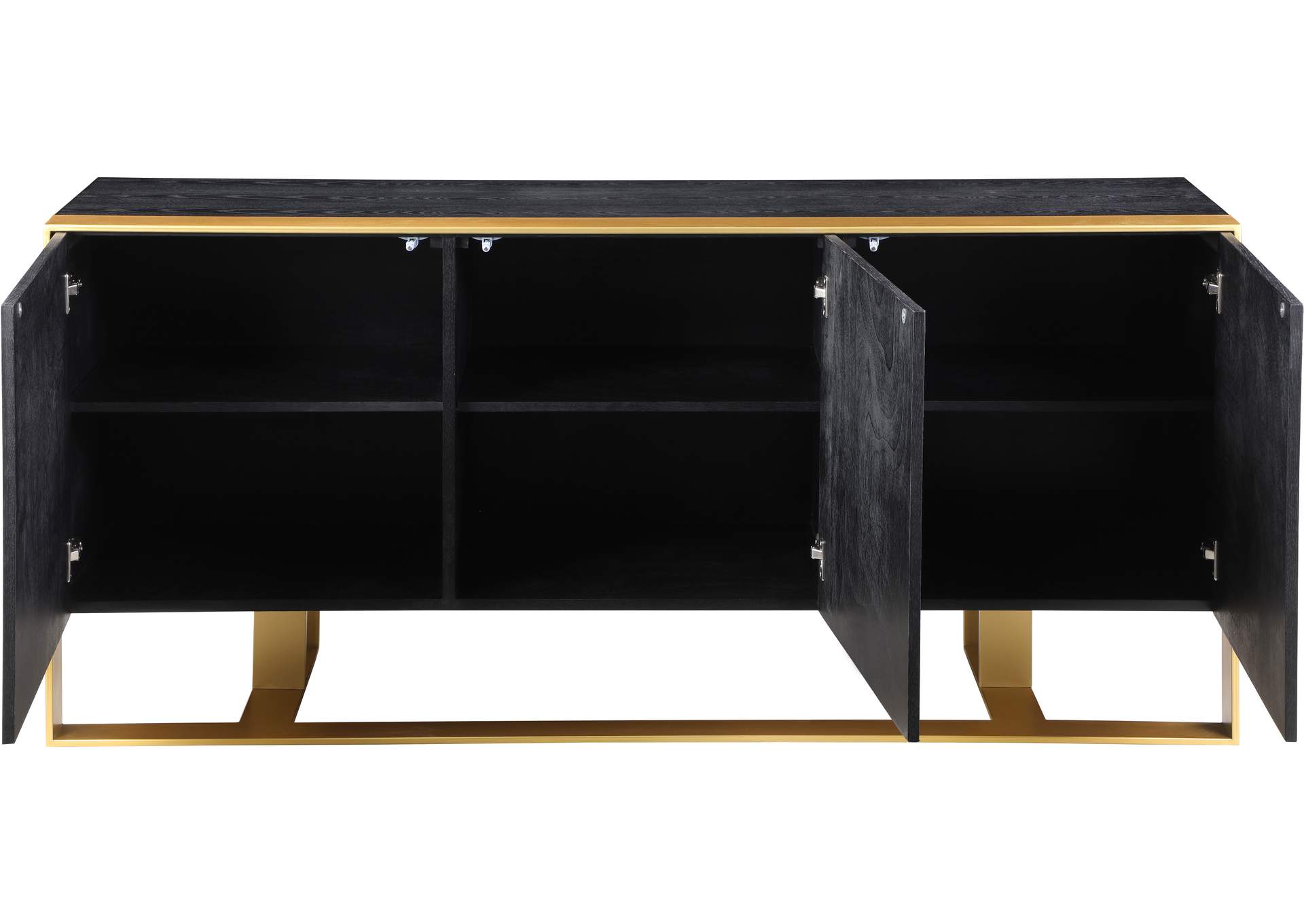 Sherwood Black Wood Sideboard - Buffet,Meridian Furniture