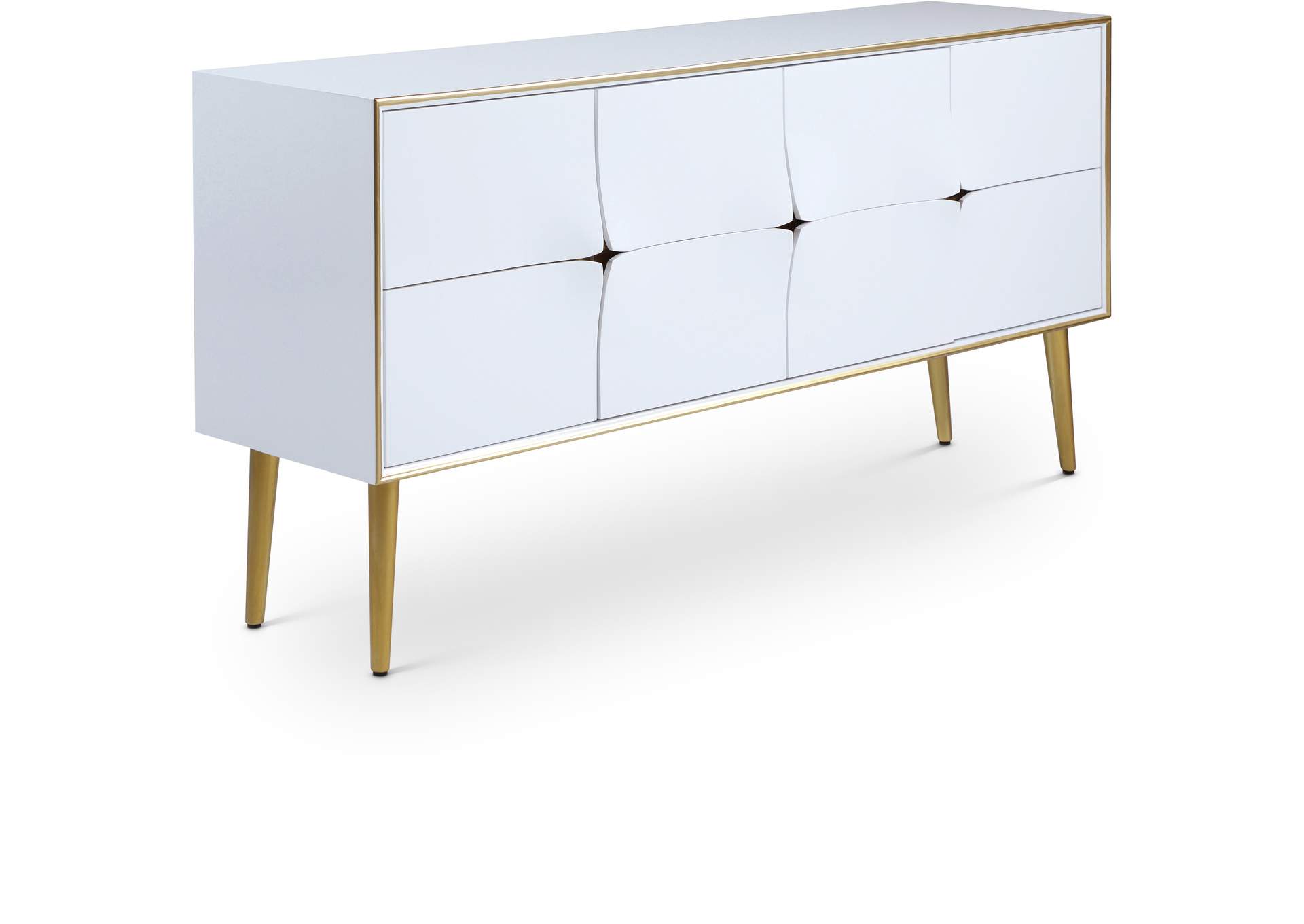Pop White - Gold Sideboard - Buffet,Meridian Furniture