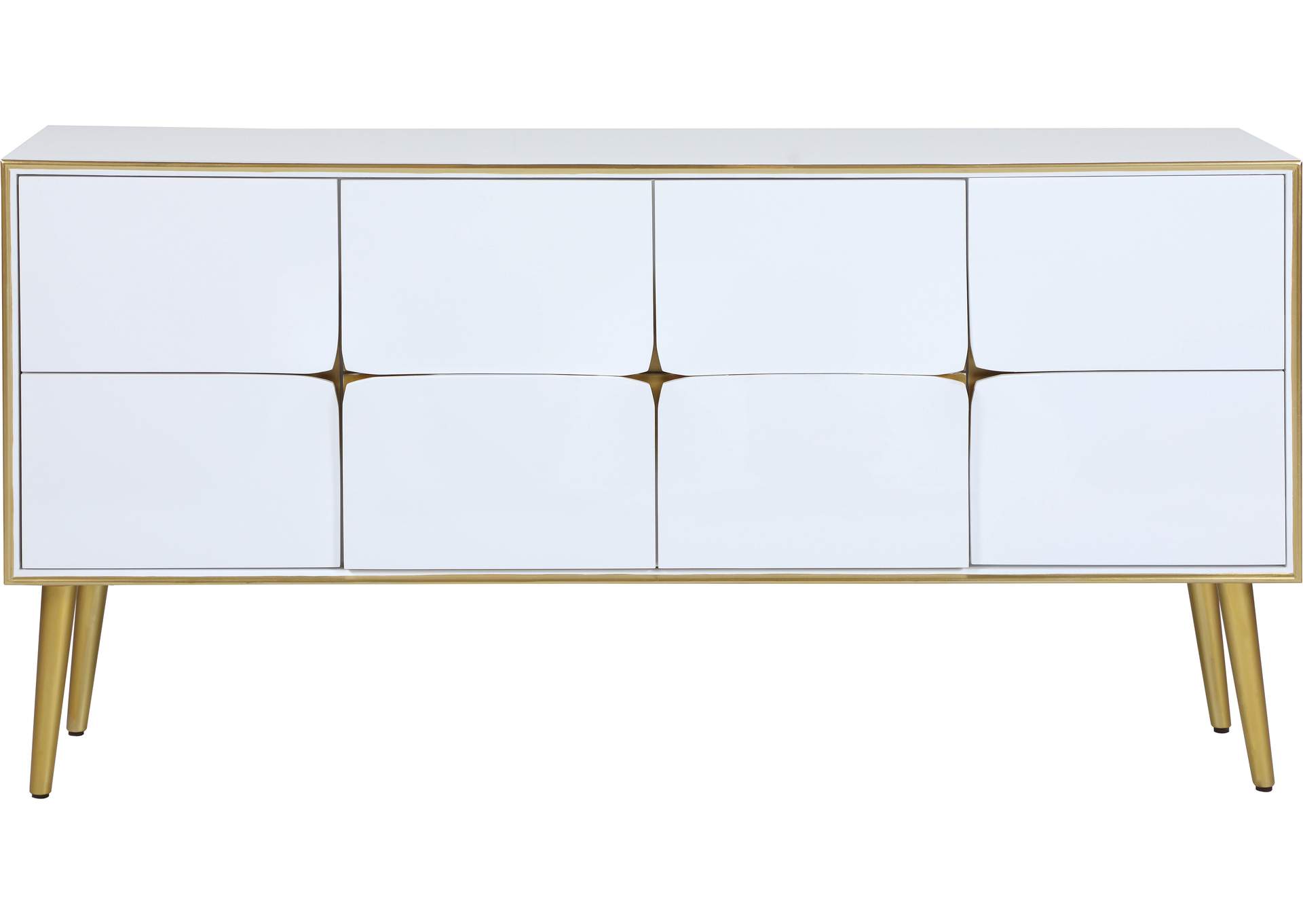 Pop White - Gold Sideboard - Buffet,Meridian Furniture