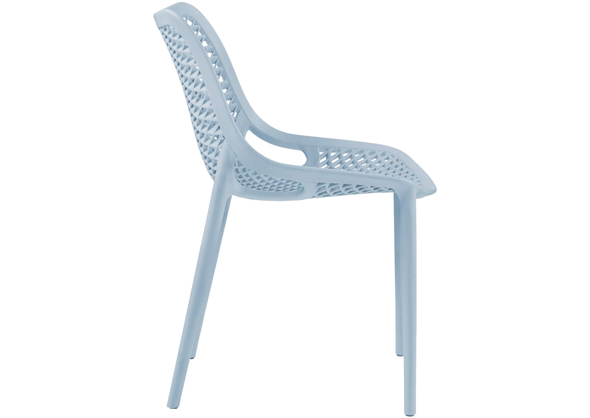 Mykonos Sky Blue Outdoor Patio Dining Chair Set of 4,Meridian Furniture