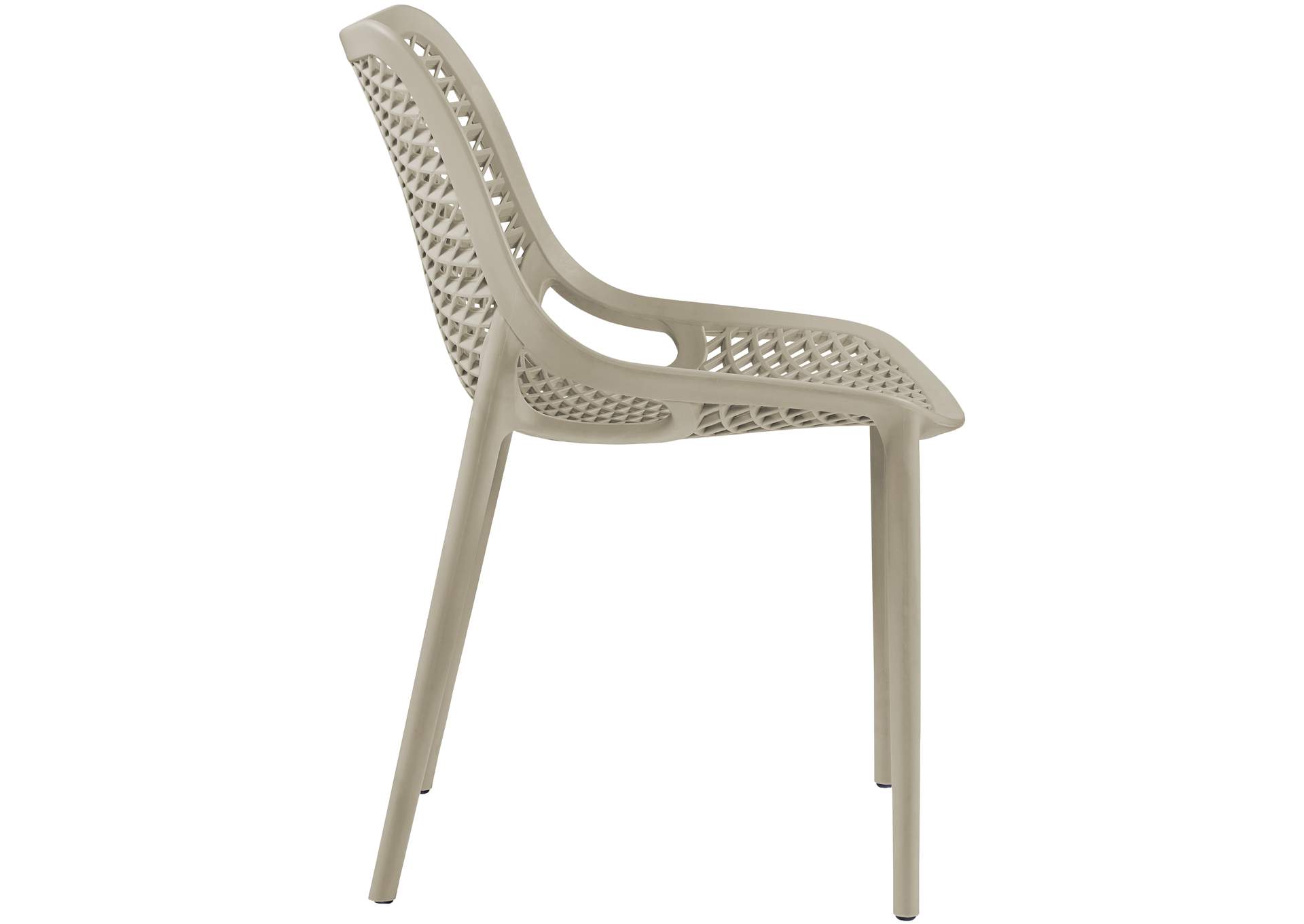 Mykonos Taupe Outdoor Patio Dining Chair Set of 4,Meridian Furniture