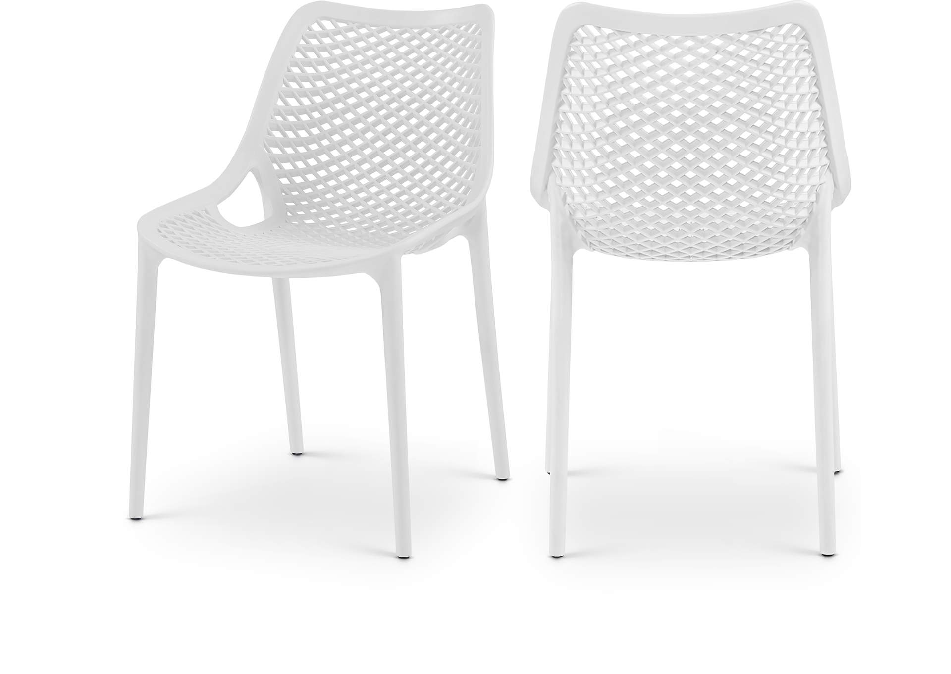 Mykonos White Outdoor Patio Dining Chair Set of 4