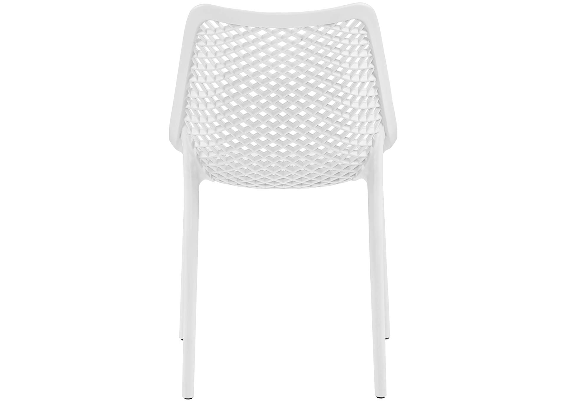 Mykonos White Outdoor Patio Dining Chair Set of 4,Meridian Furniture