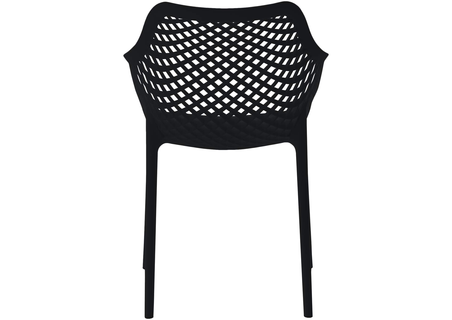 Mykonos Black Outdoor Patio Dining Chair Set of 4,Meridian Furniture