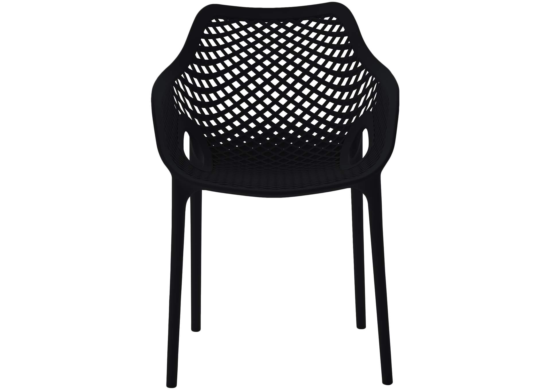Mykonos Black Outdoor Patio Dining Chair Set of 4,Meridian Furniture