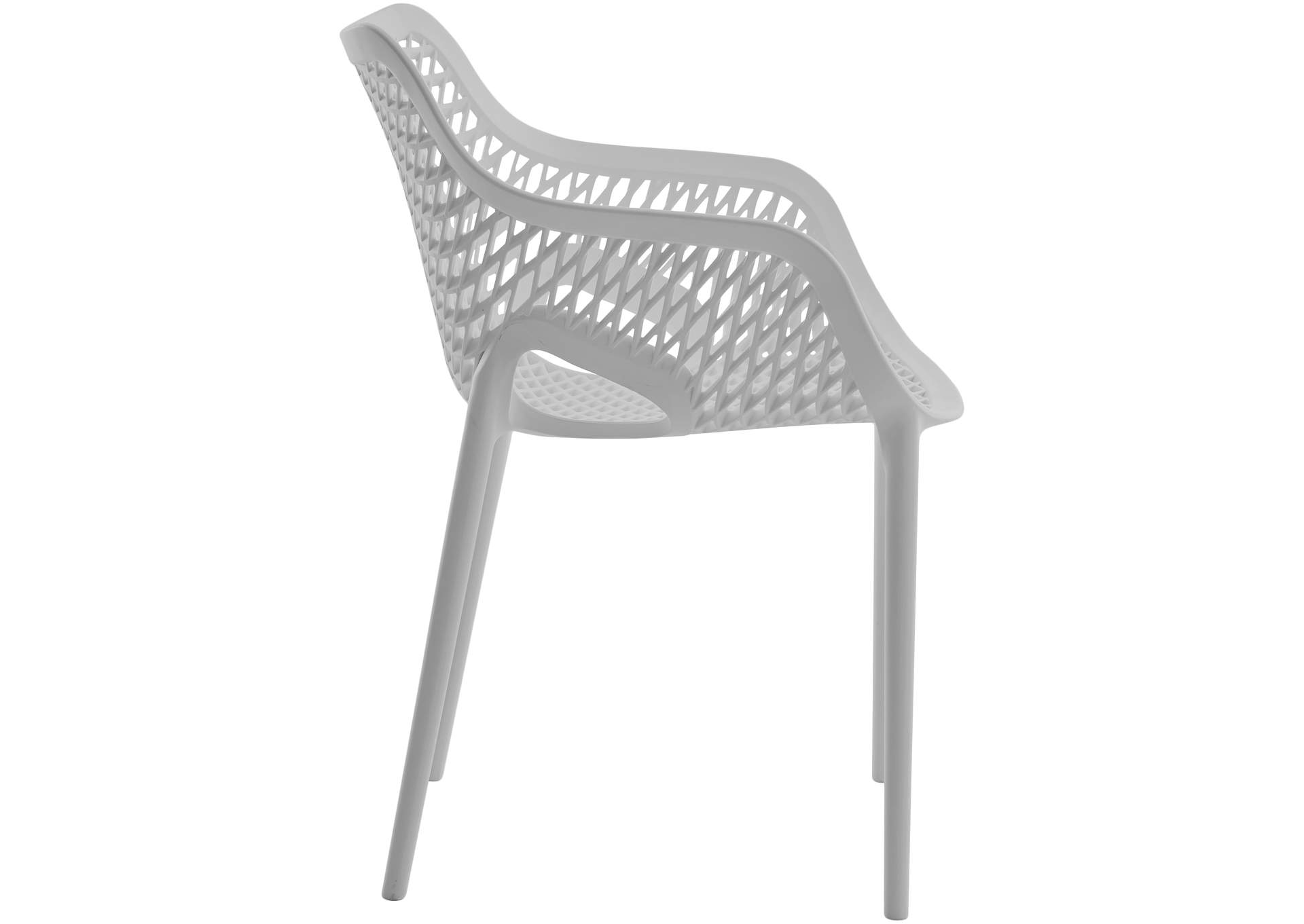Mykonos Grey Outdoor Patio Dining Chair Set of 4,Meridian Furniture