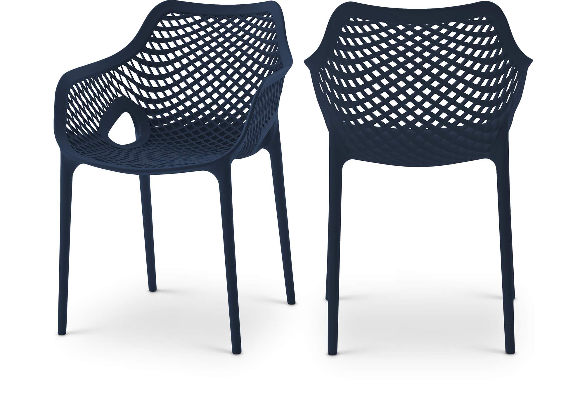 Mykonos Navy Outdoor Patio Dining Chair Set of 4