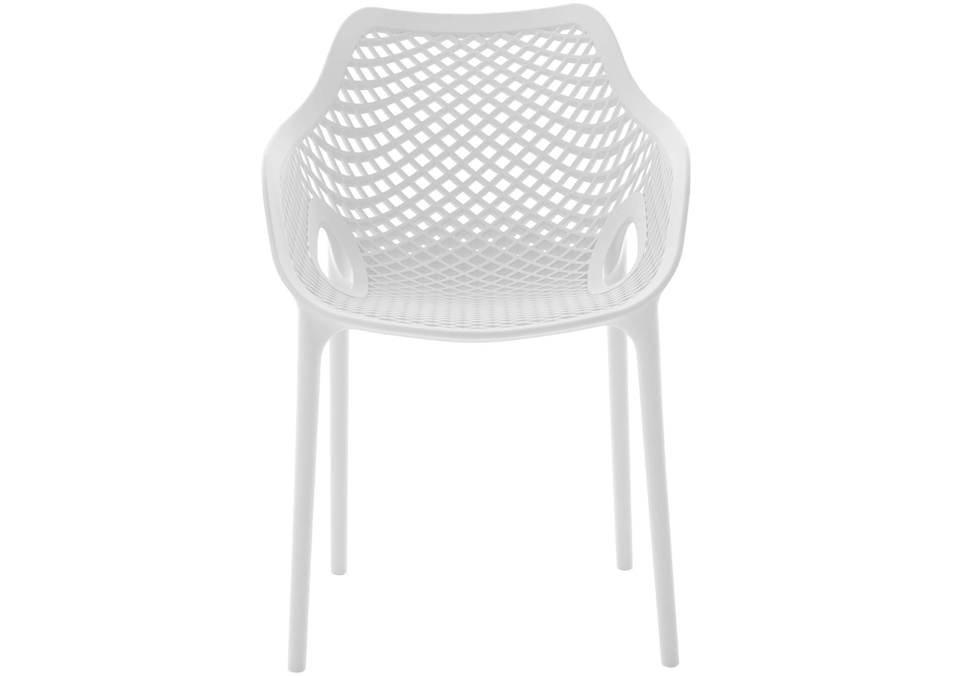 Mykonos White Outdoor Patio Dining Chair Set of 4,Meridian Furniture