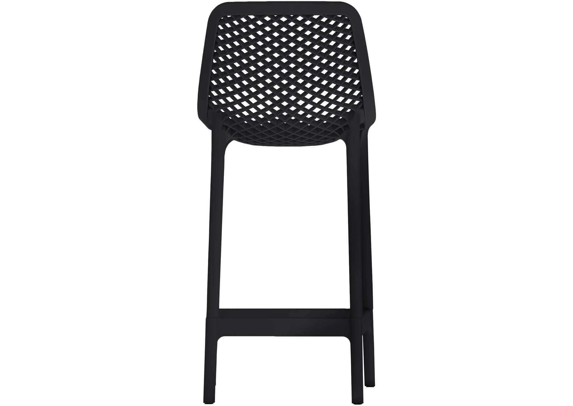 Mykonos Black Outdoor Patio Stool Set of 4,Meridian Furniture