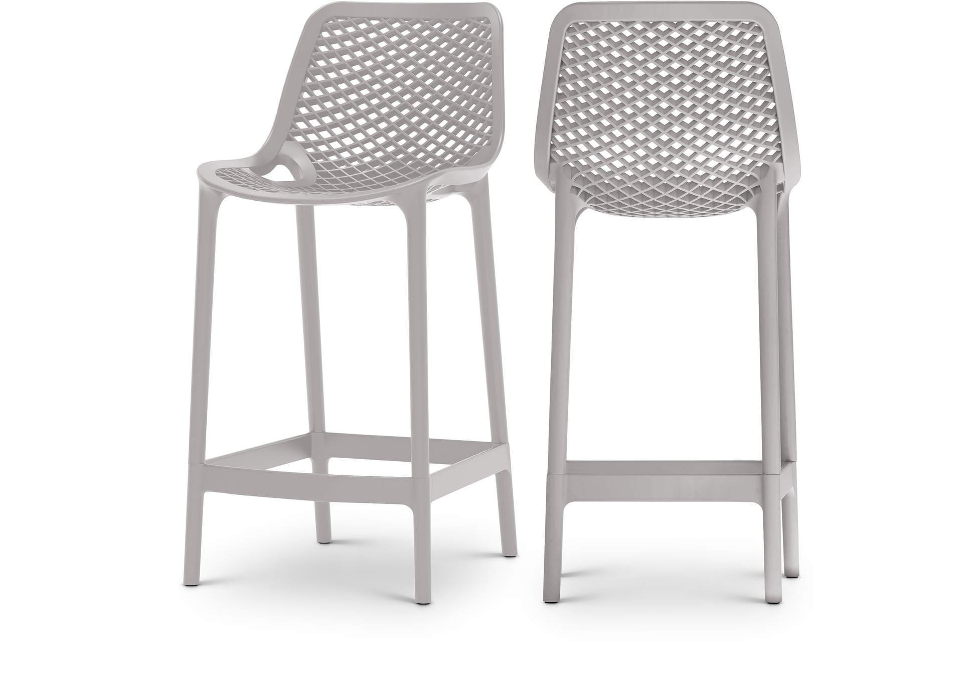 Mykonos Grey Outdoor Patio Stool Set of 4,Meridian Furniture