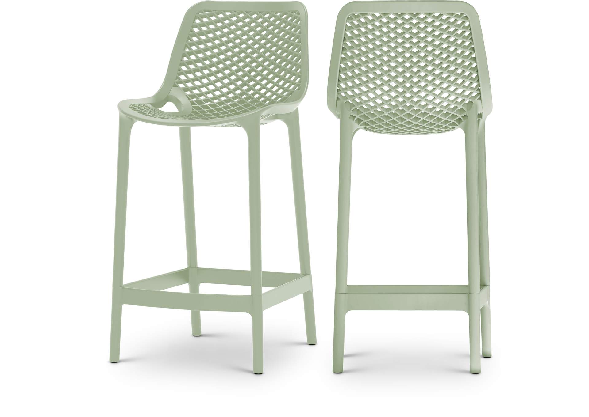 Mykonos Mint Outdoor Patio Stool Set of 4,Meridian Furniture
