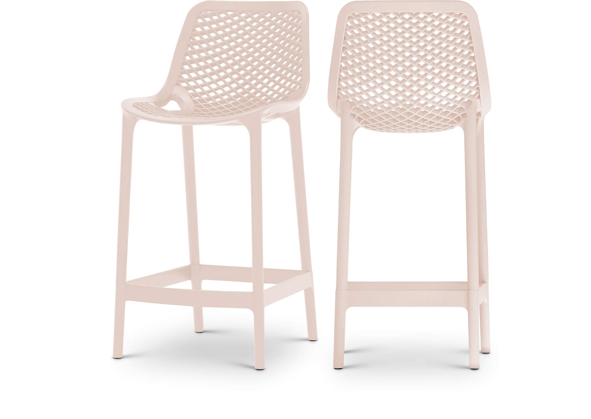 Mykonos Pink Outdoor Patio Stool Set of 4,Meridian Furniture