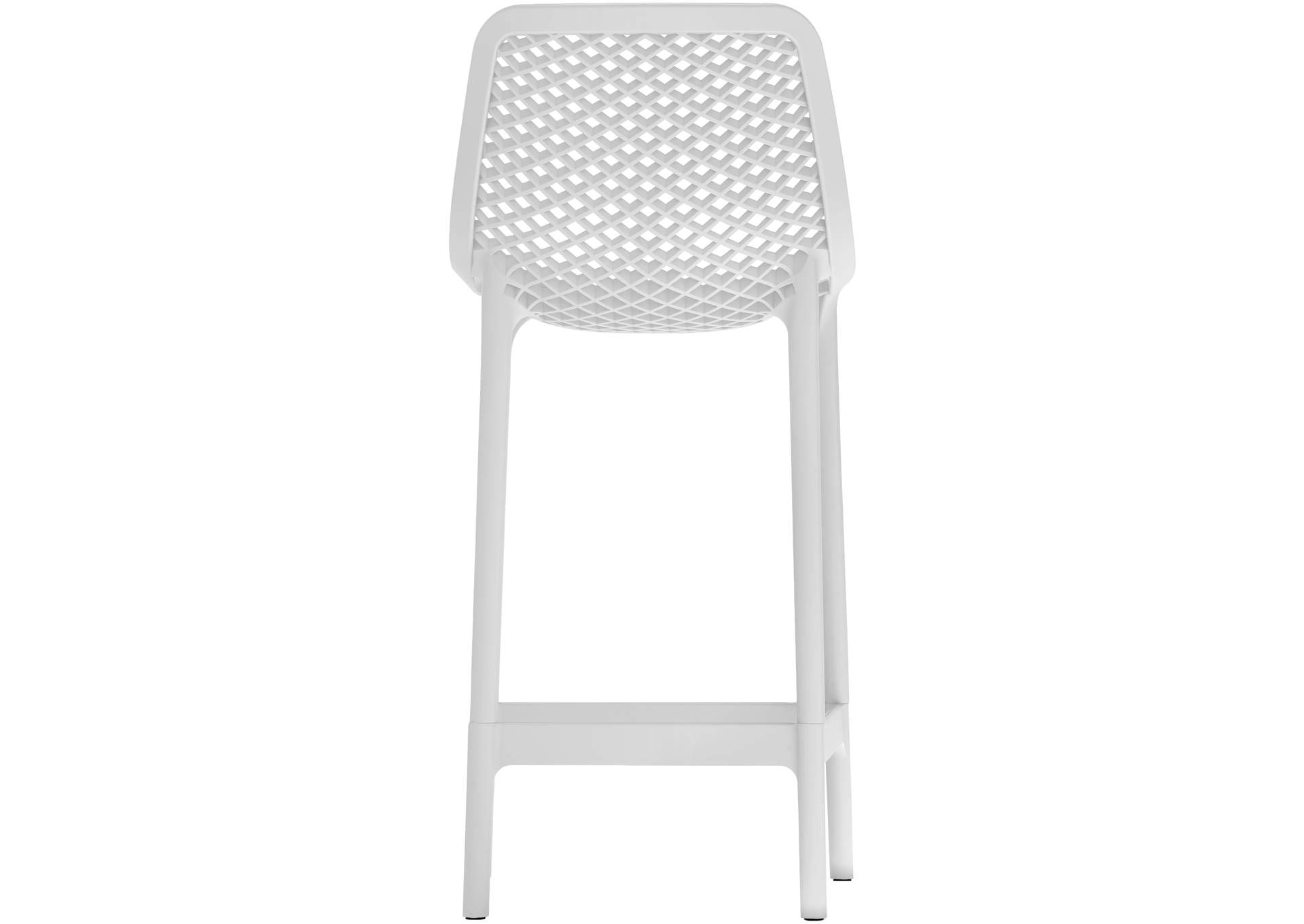Mykonos White Outdoor Patio Stool Set of 4,Meridian Furniture