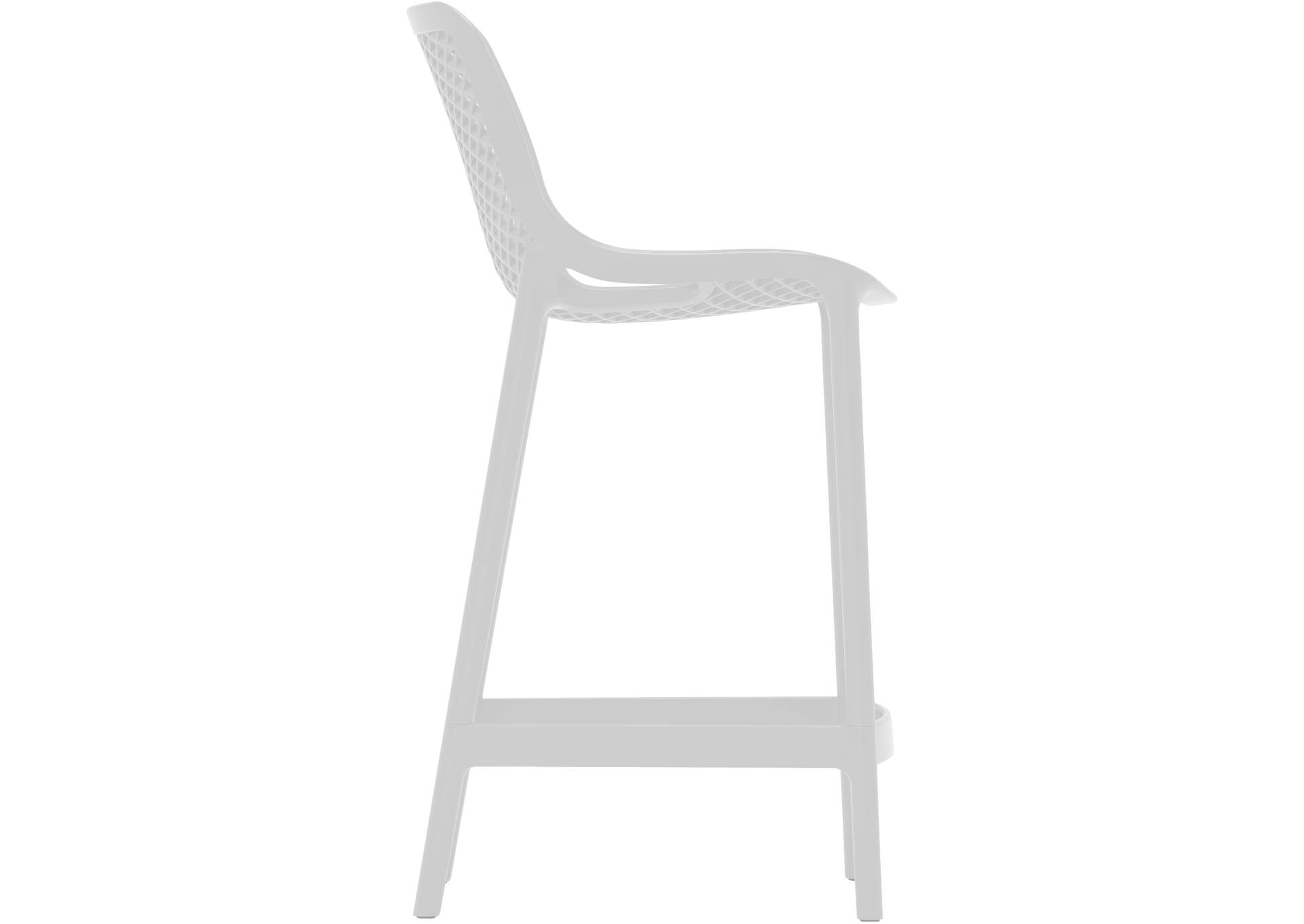 Mykonos White Outdoor Patio Stool Set of 4,Meridian Furniture