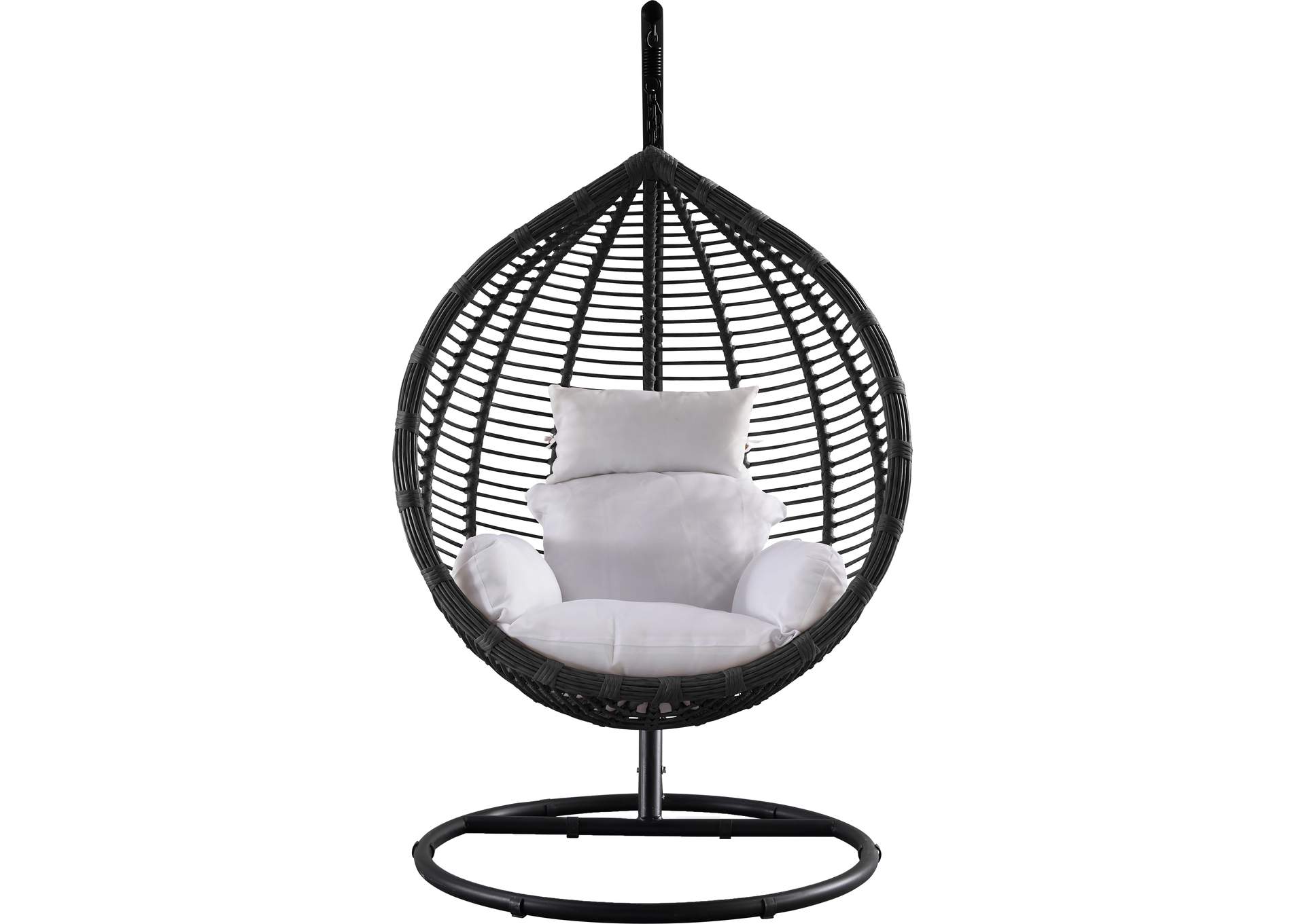 Tarzan Dark Grey Fabric Outdoor Patio Swing Chair,Meridian Furniture