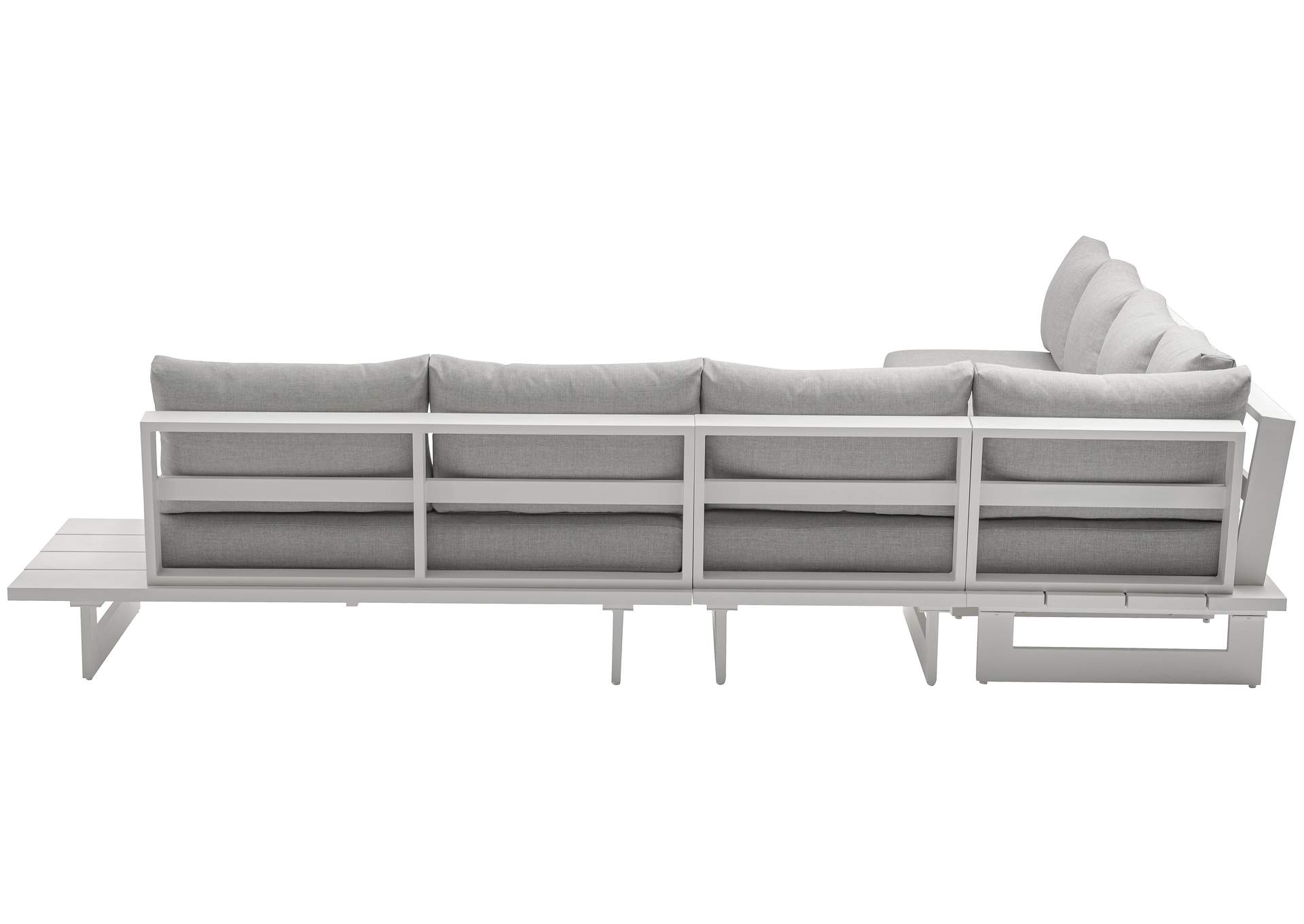 Maldives Grey Water Resistant Fabric Outdoor Patio Modular Sectional,Meridian Furniture