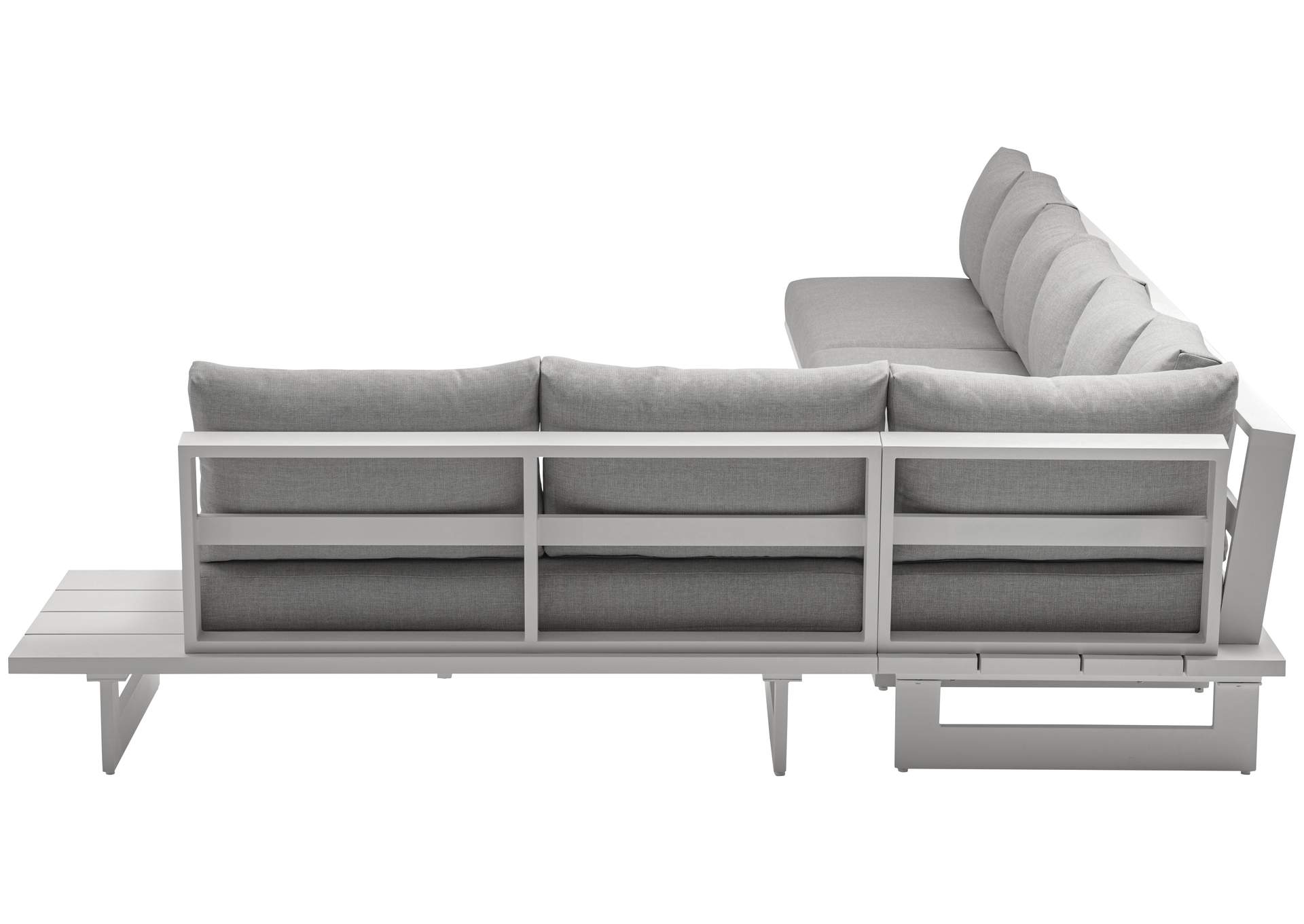 Maldives Grey Water Resistant Fabric Outdoor Patio Modular Sectional,Meridian Furniture