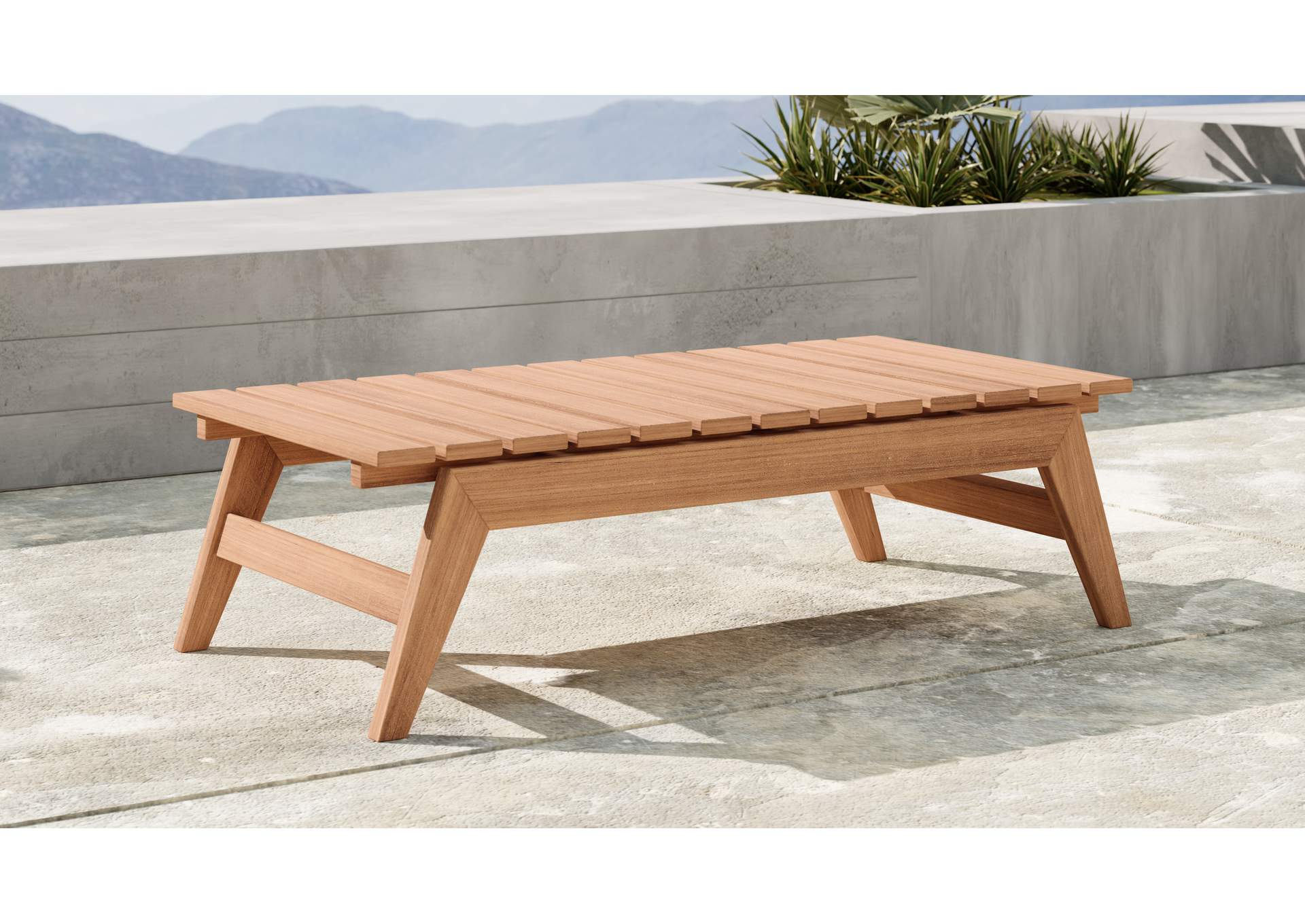 Tahiti Natural Teak Outdoor Coffee Table,Meridian Furniture