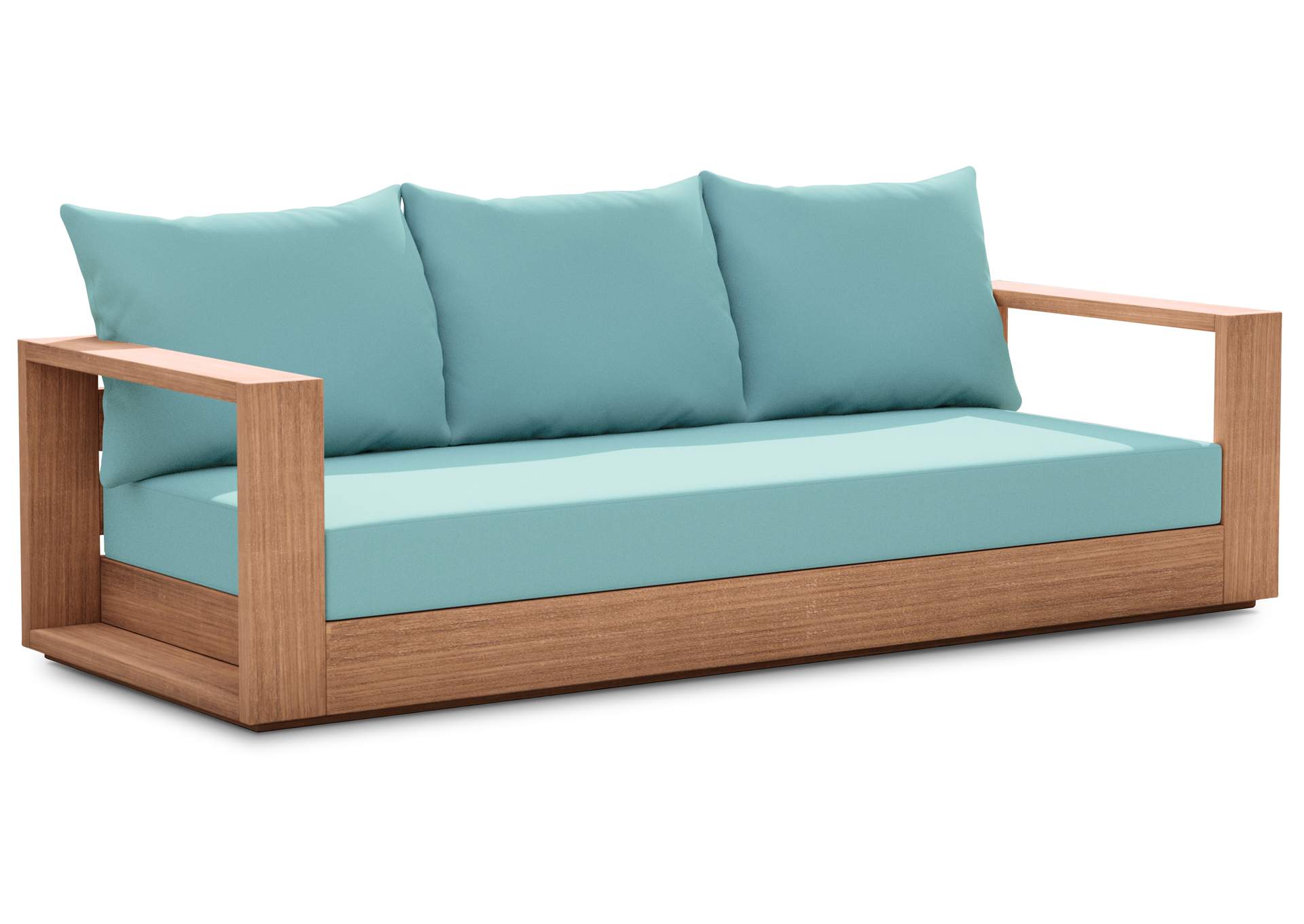 Tulum Blue Water Resistant Fabric Outdoor Sofa,Meridian Furniture