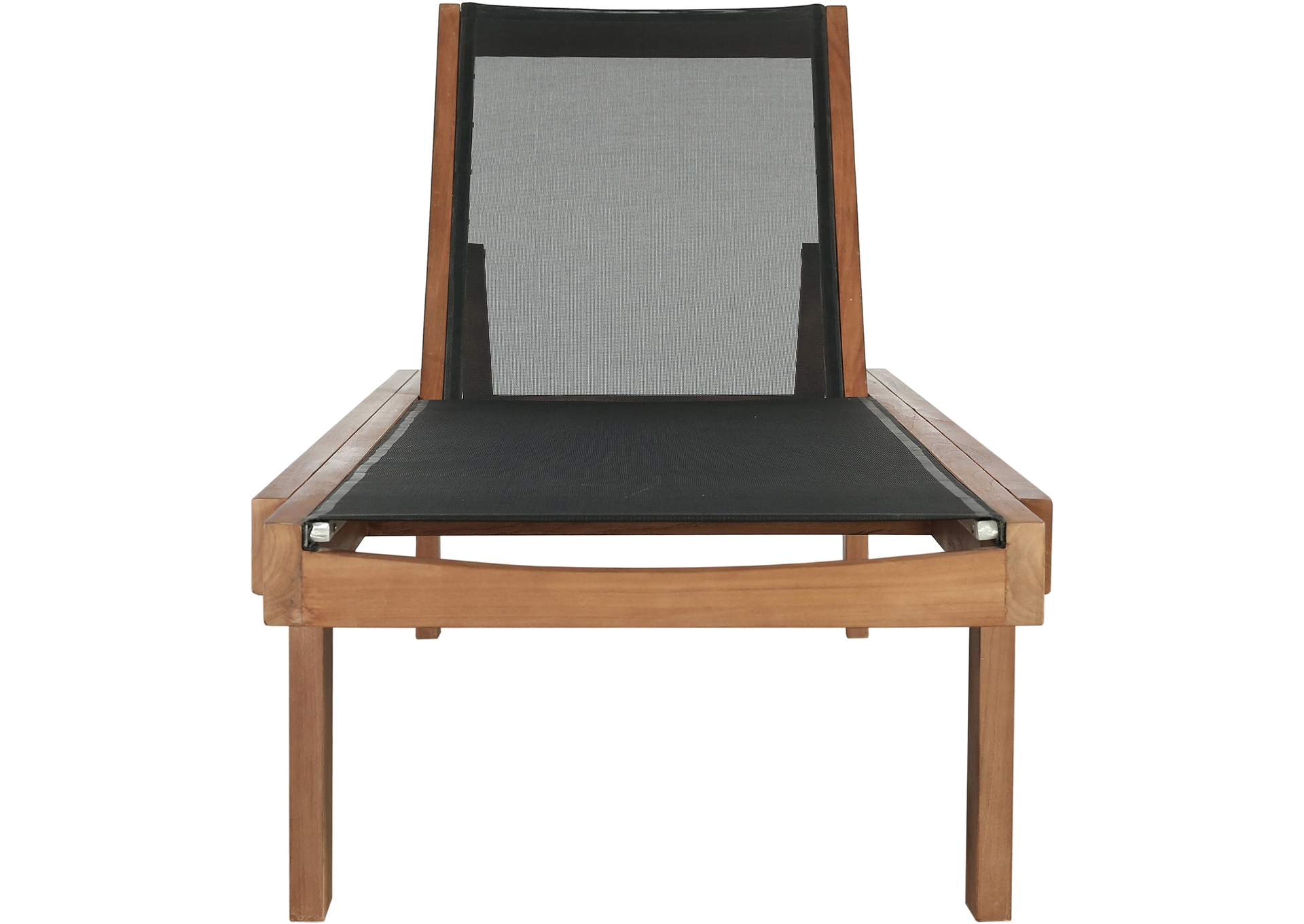 Tulum Black Water Resistant Fabric Outdoor Patio Lounger,Meridian Furniture