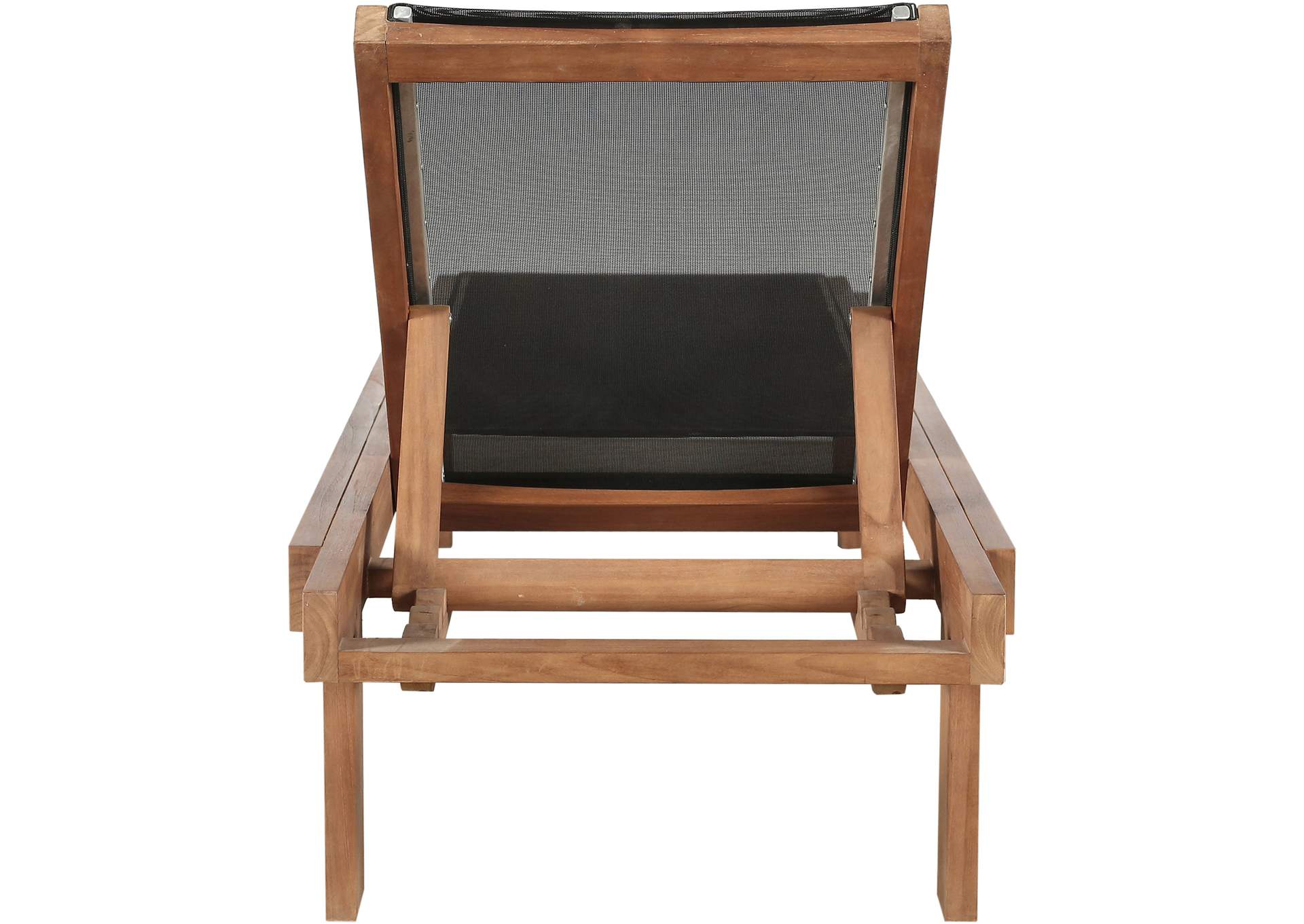 Tulum Black Water Resistant Fabric Outdoor Patio Lounger,Meridian Furniture