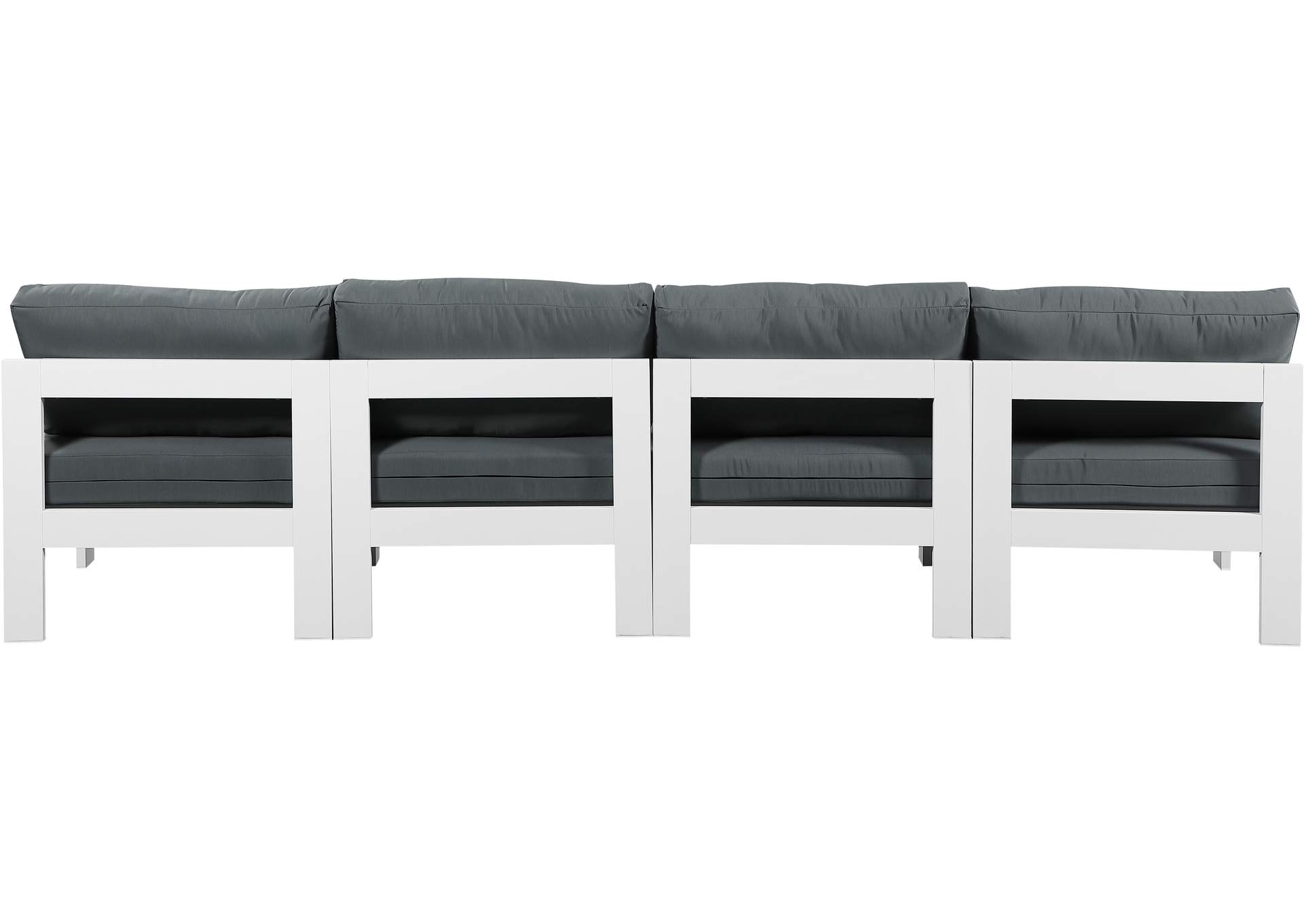 Nizuc Grey Waterproof Fabric Outdoor Patio Modular Sofa,Meridian Furniture