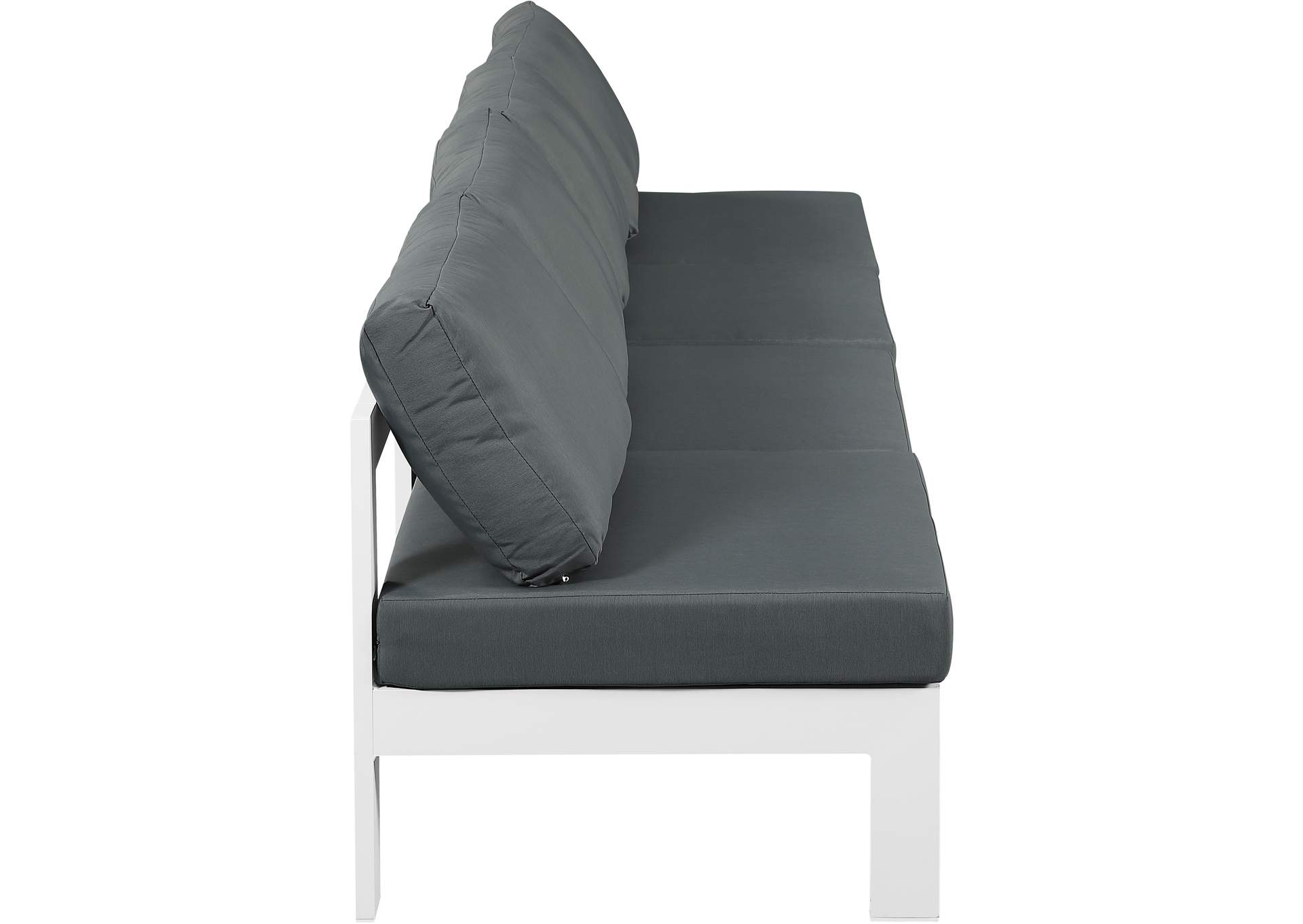 Nizuc Grey Waterproof Fabric Outdoor Patio Modular Sofa,Meridian Furniture