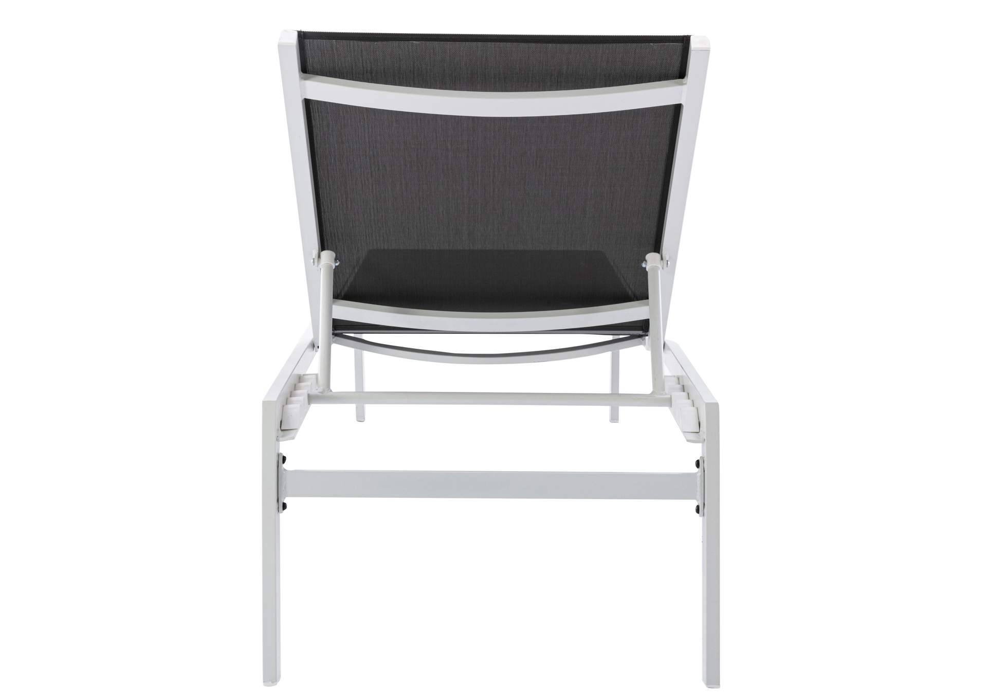 Santorini Grey Resilient Mesh Water Resistant Fabric Outdoor Patio Aluminum Mesh Chaise Lounge Chair,Meridian Furniture