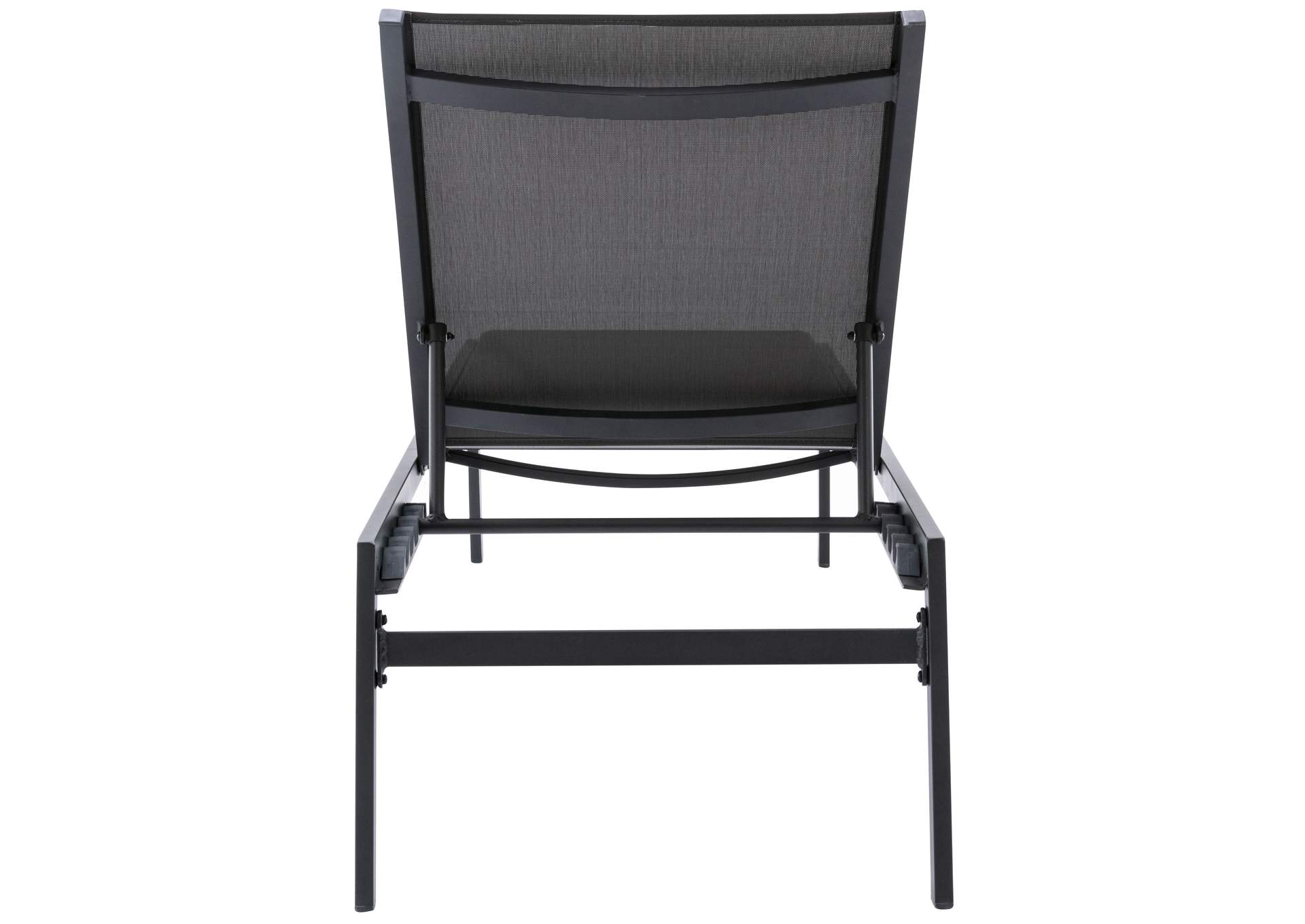 Santorini Grey Resilient Mesh Water Resistant Fabric Outdoor Patio Aluminum Mesh Chaise Lounge Chair,Meridian Furniture