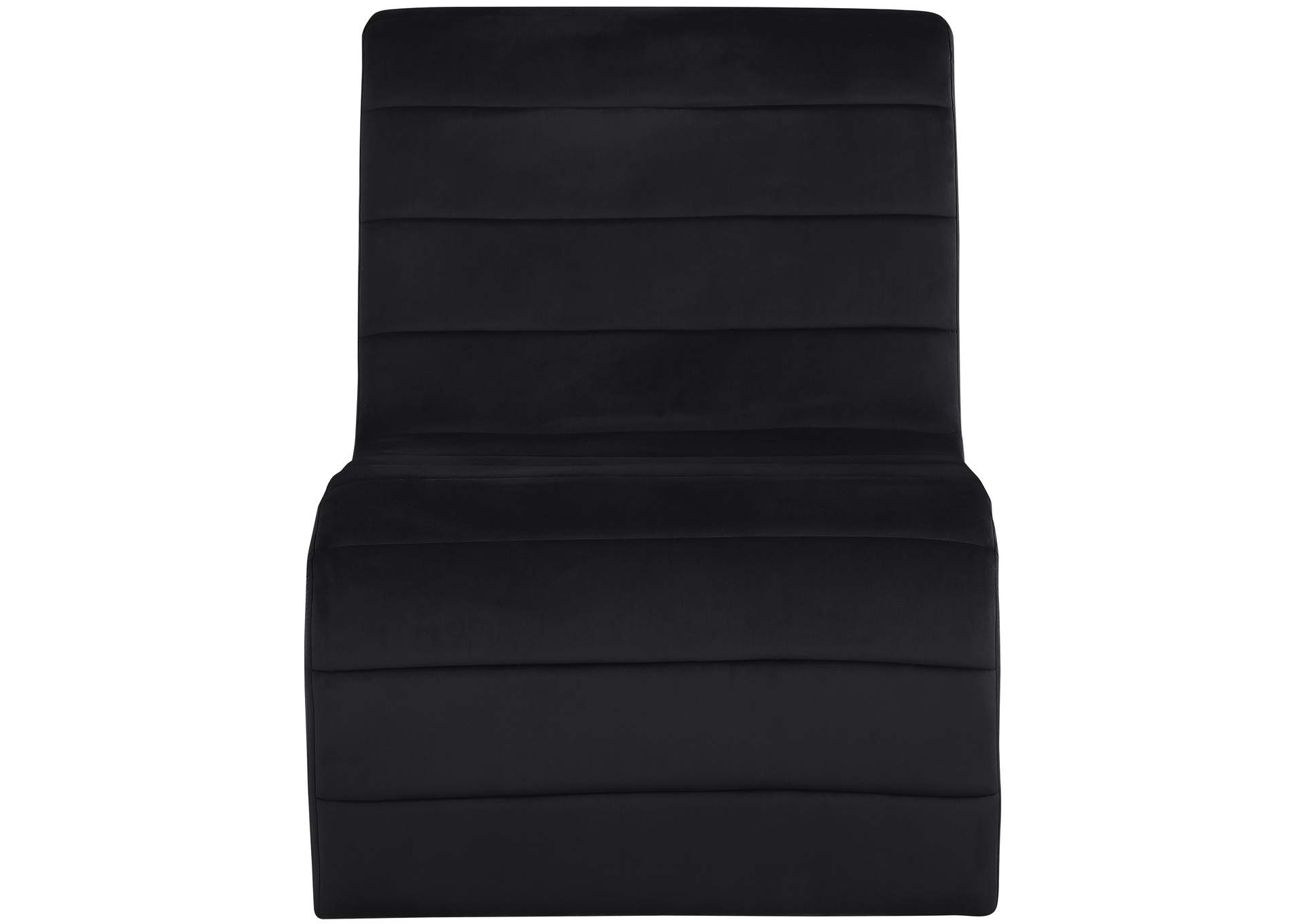 Ivy Black Velvet Accent Chair,Meridian Furniture