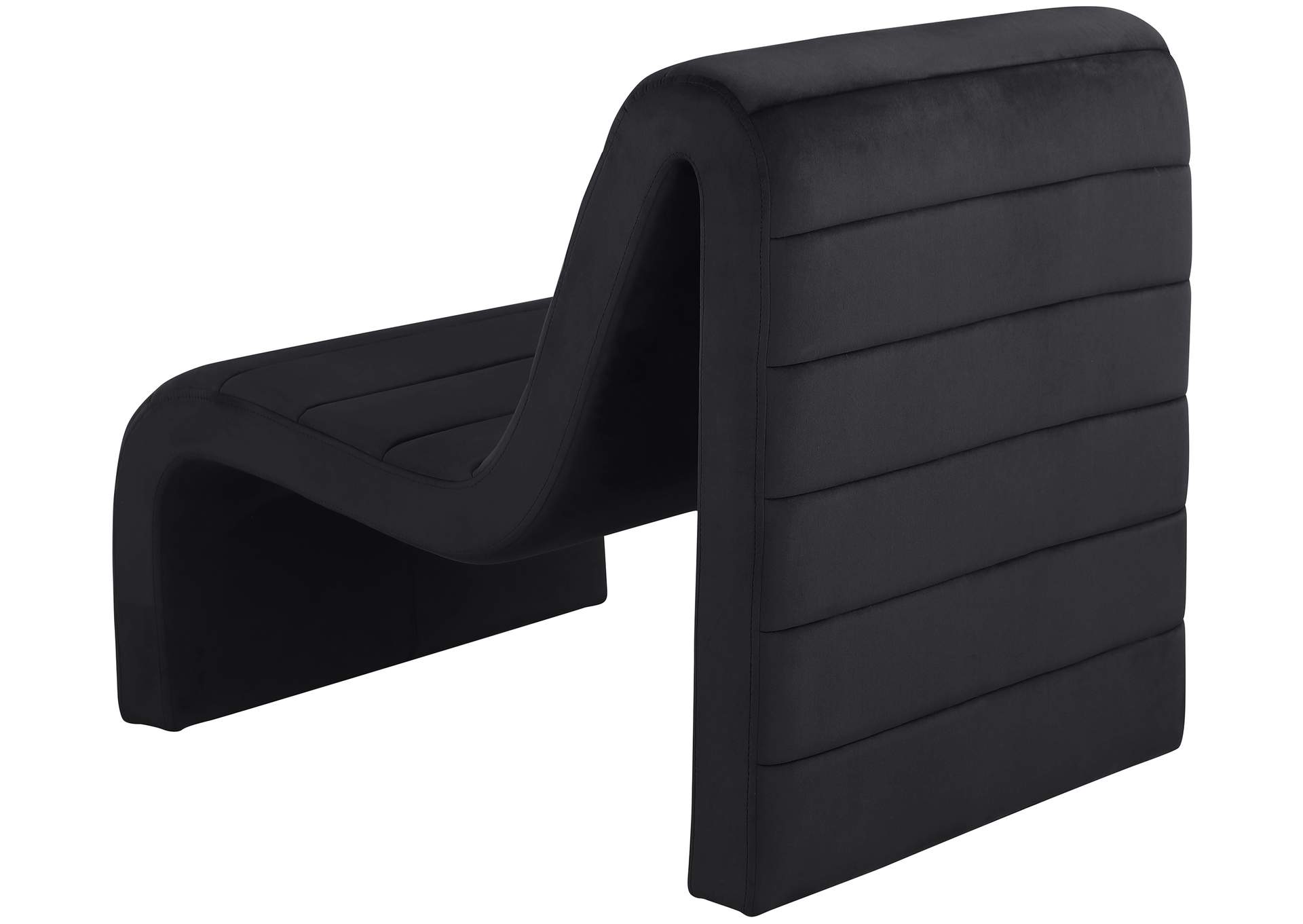 Ivy Black Velvet Accent Chair,Meridian Furniture