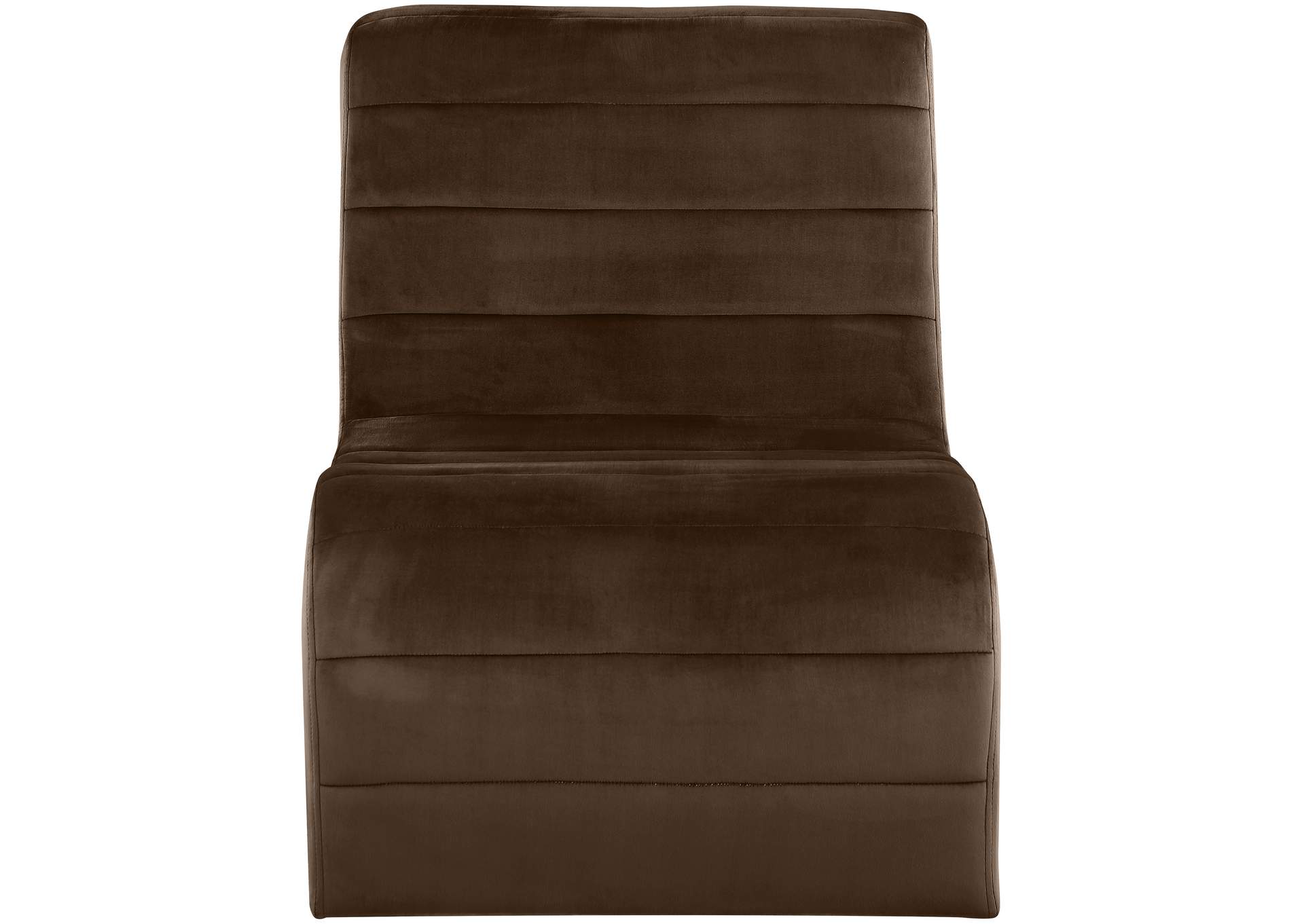 Ivy Brown Velvet Accent Chair,Meridian Furniture