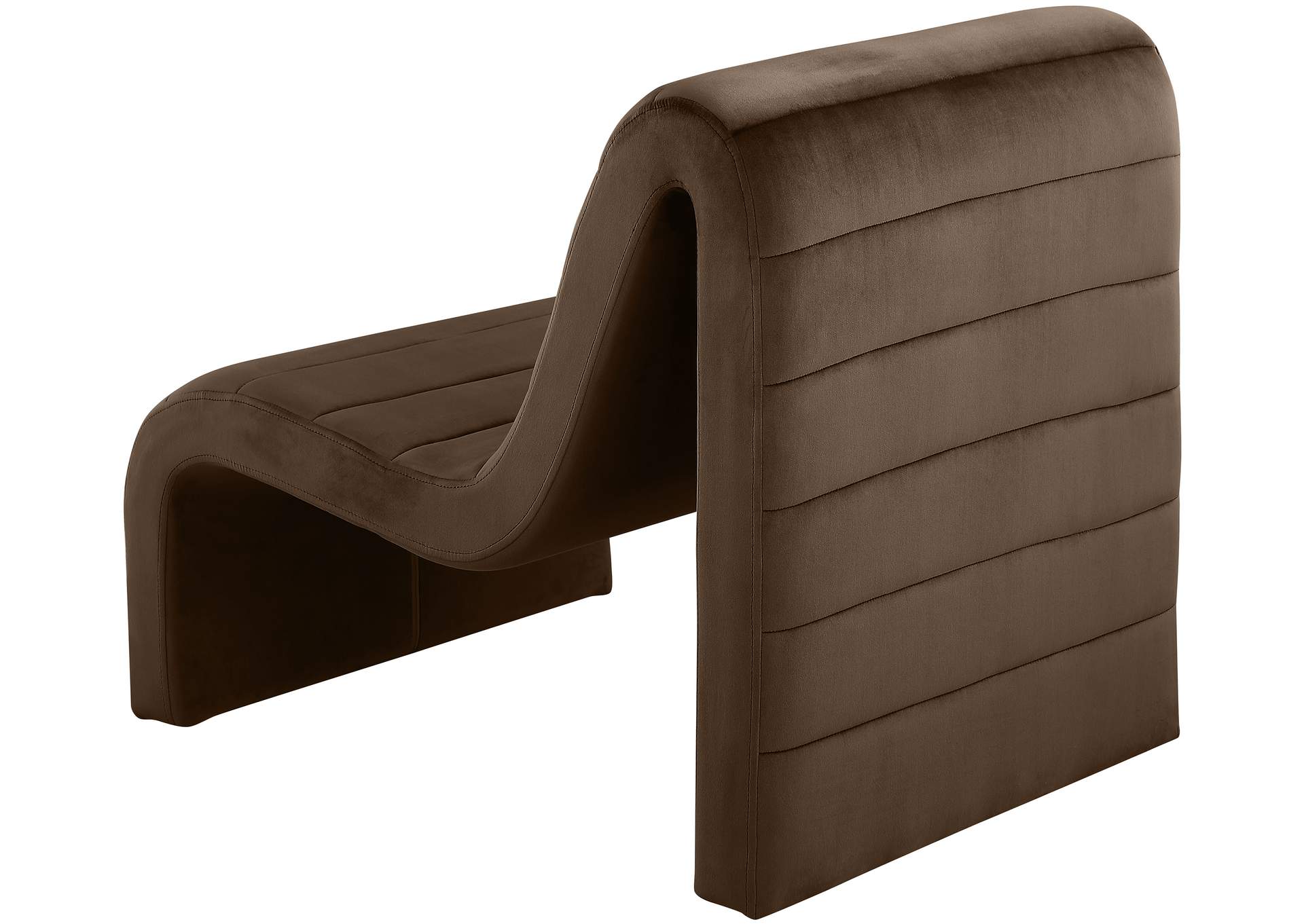 Ivy Brown Velvet Accent Chair,Meridian Furniture