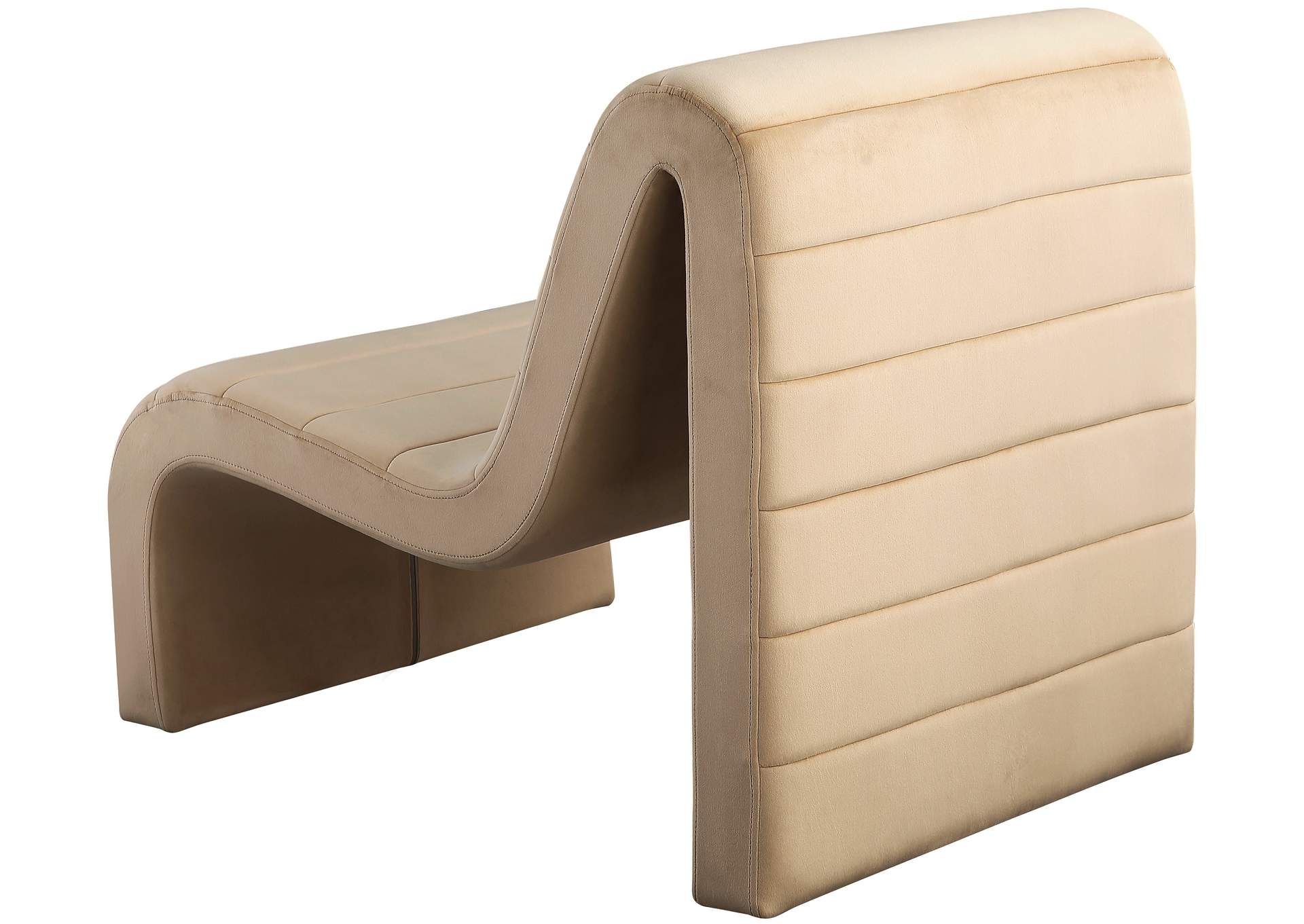 Ivy Camel Velvet Accent Chair,Meridian Furniture