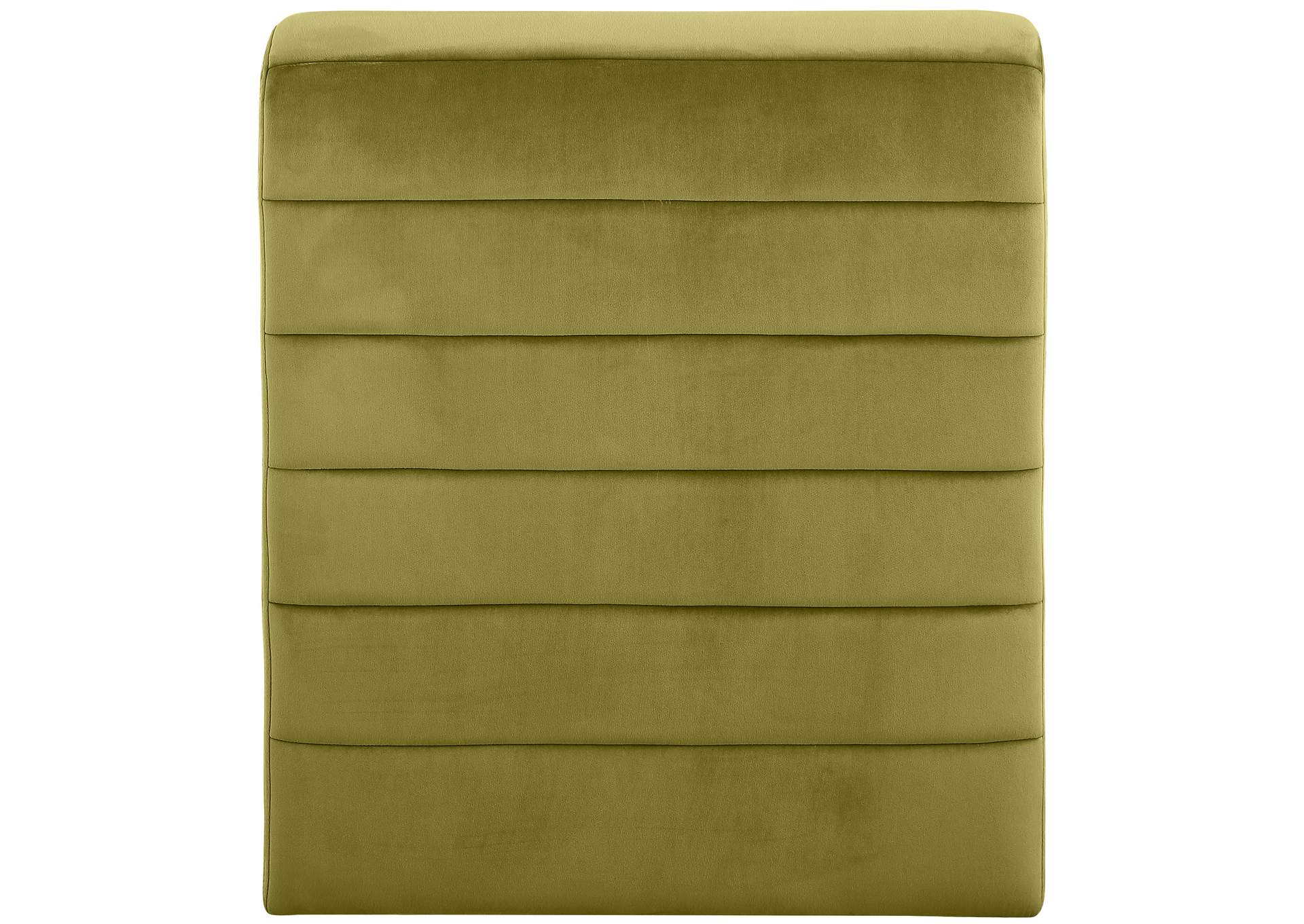 Ivy Olive Velvet Accent Chair,Meridian Furniture