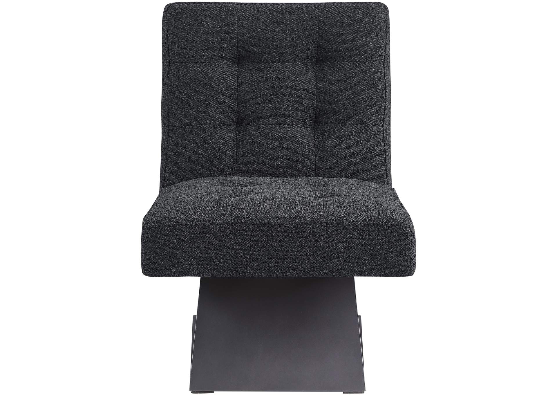 Zeal Black Boucle Fabric Accent Chair,Meridian Furniture