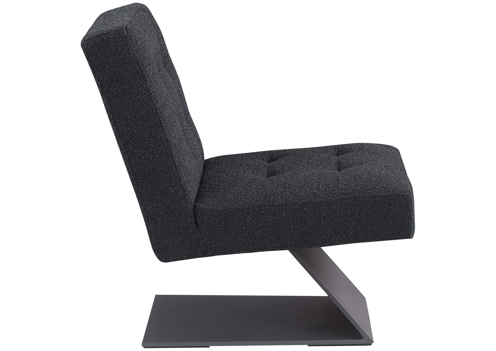 Zeal Black Boucle Fabric Accent Chair,Meridian Furniture