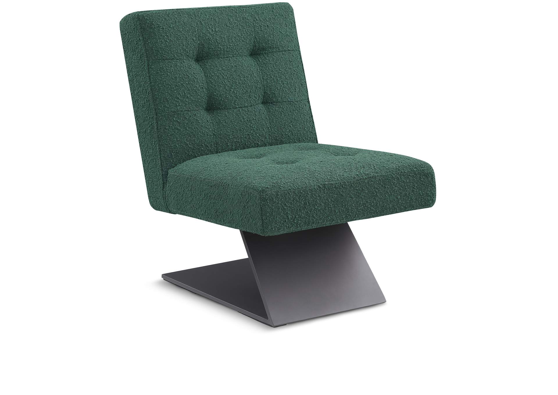 Zeal Green Boucle Fabric Accent Chair,Meridian Furniture