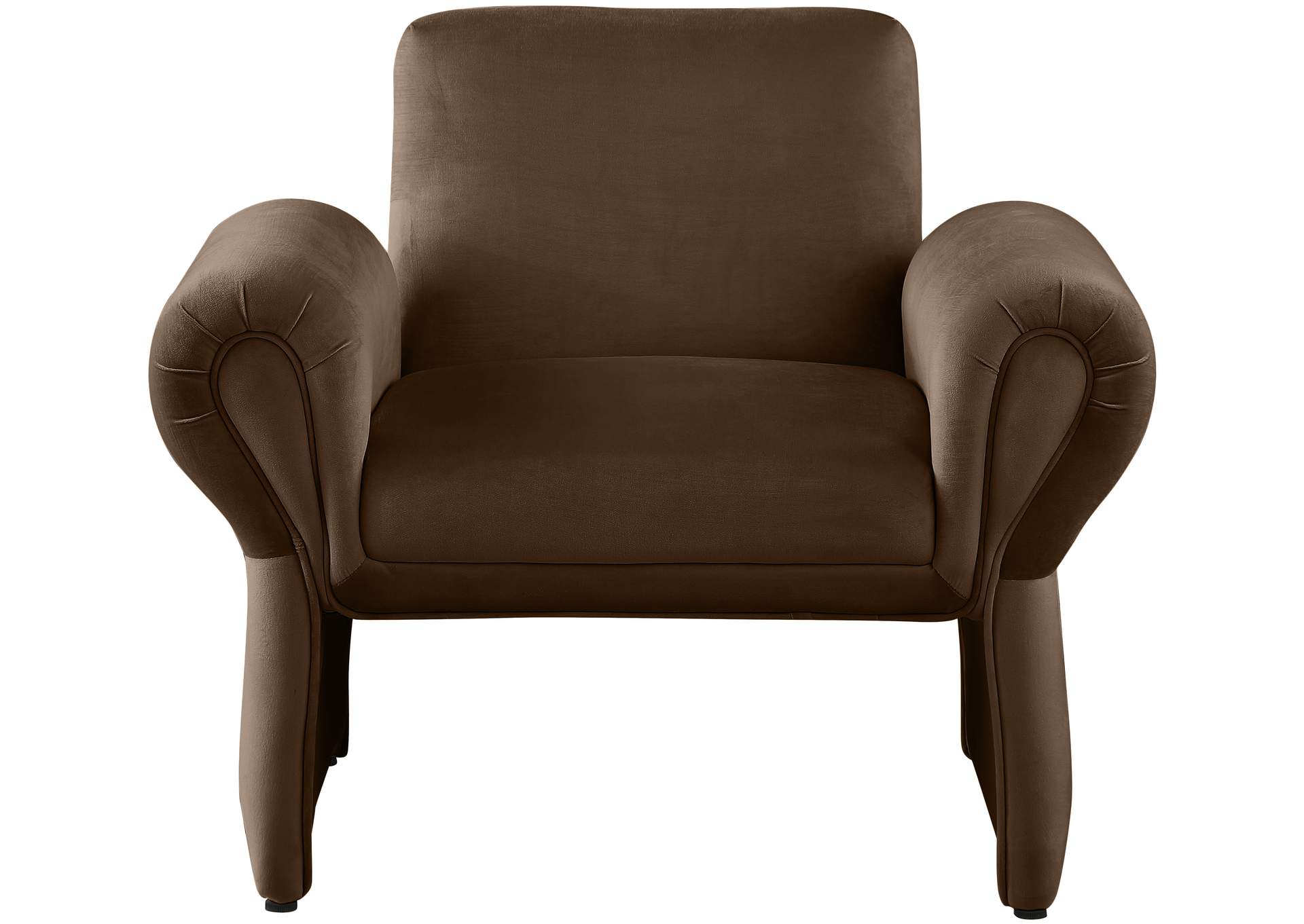 Fleurette Brown Velvet Accent Chair,Meridian Furniture