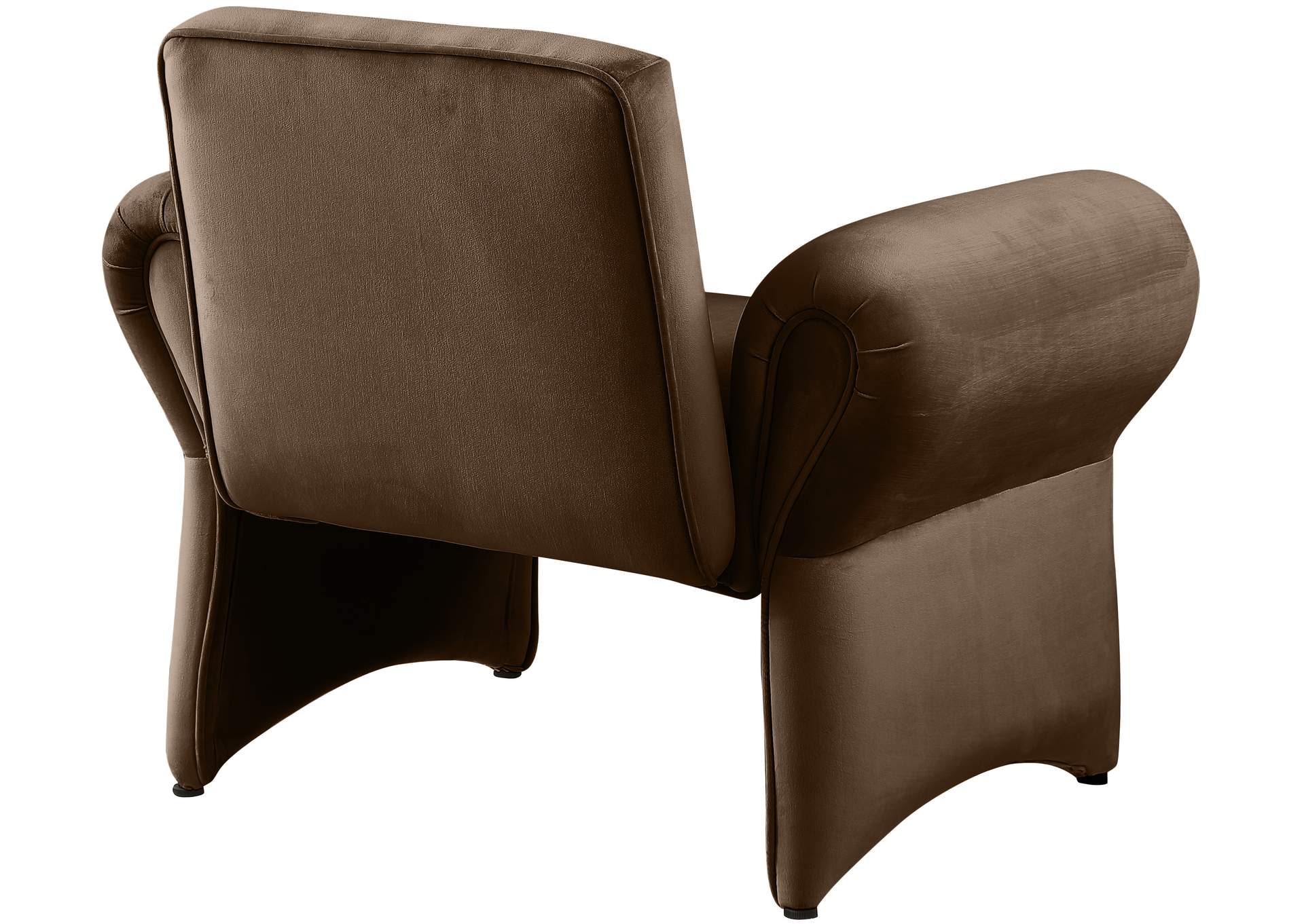 Fleurette Brown Velvet Accent Chair,Meridian Furniture