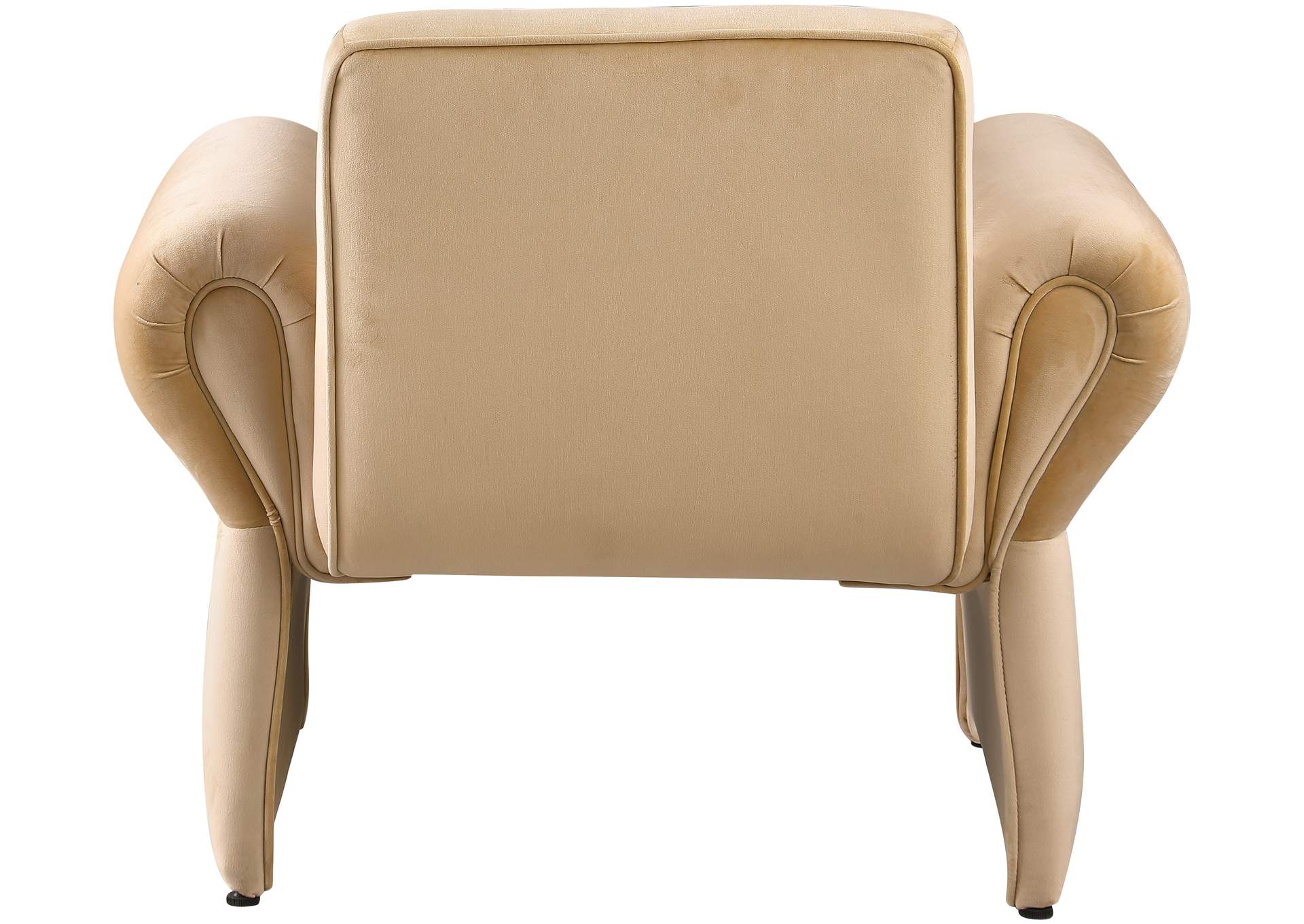 Fleurette Camel Velvet Accent Chair,Meridian Furniture