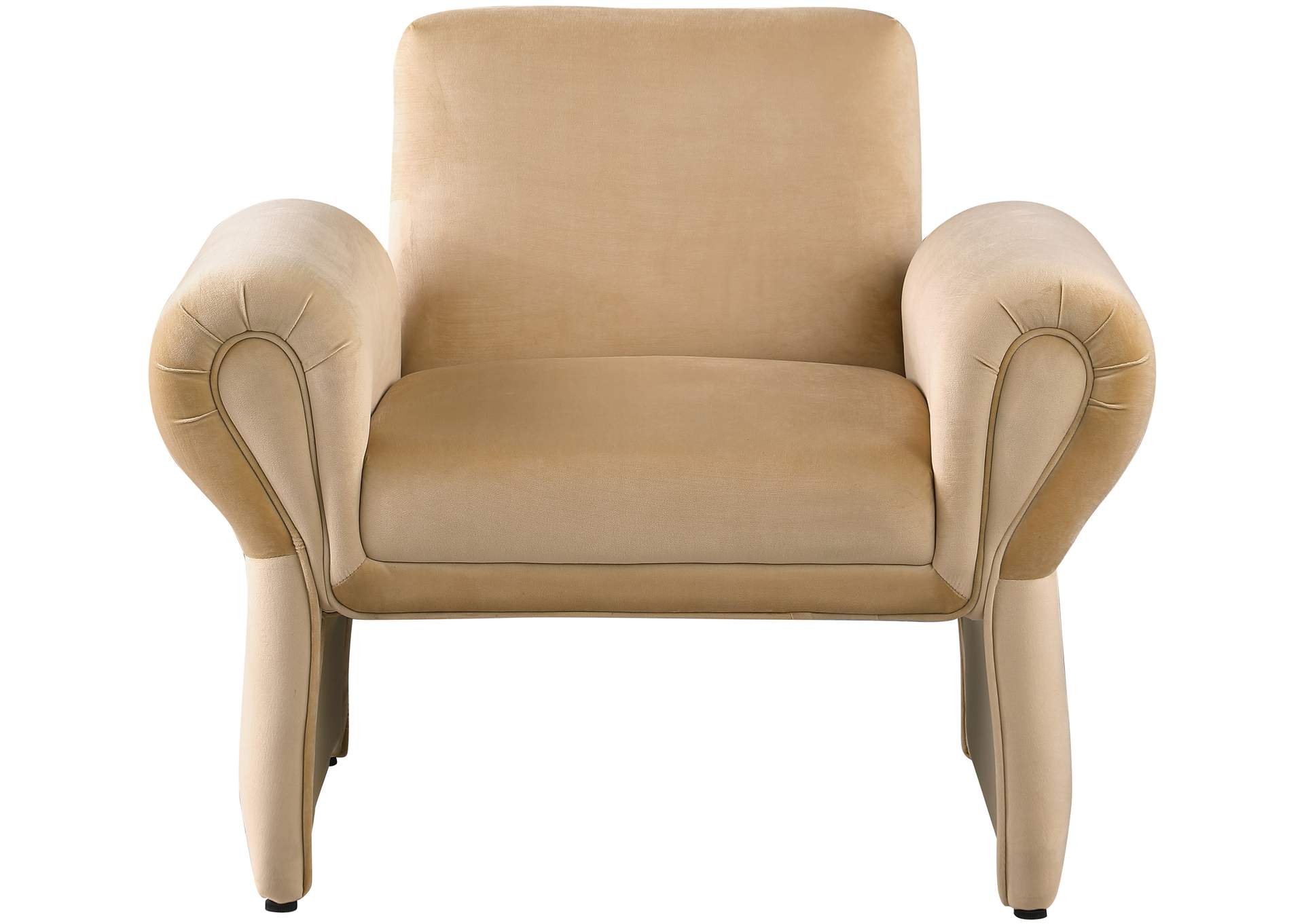 Fleurette Camel Velvet Accent Chair,Meridian Furniture
